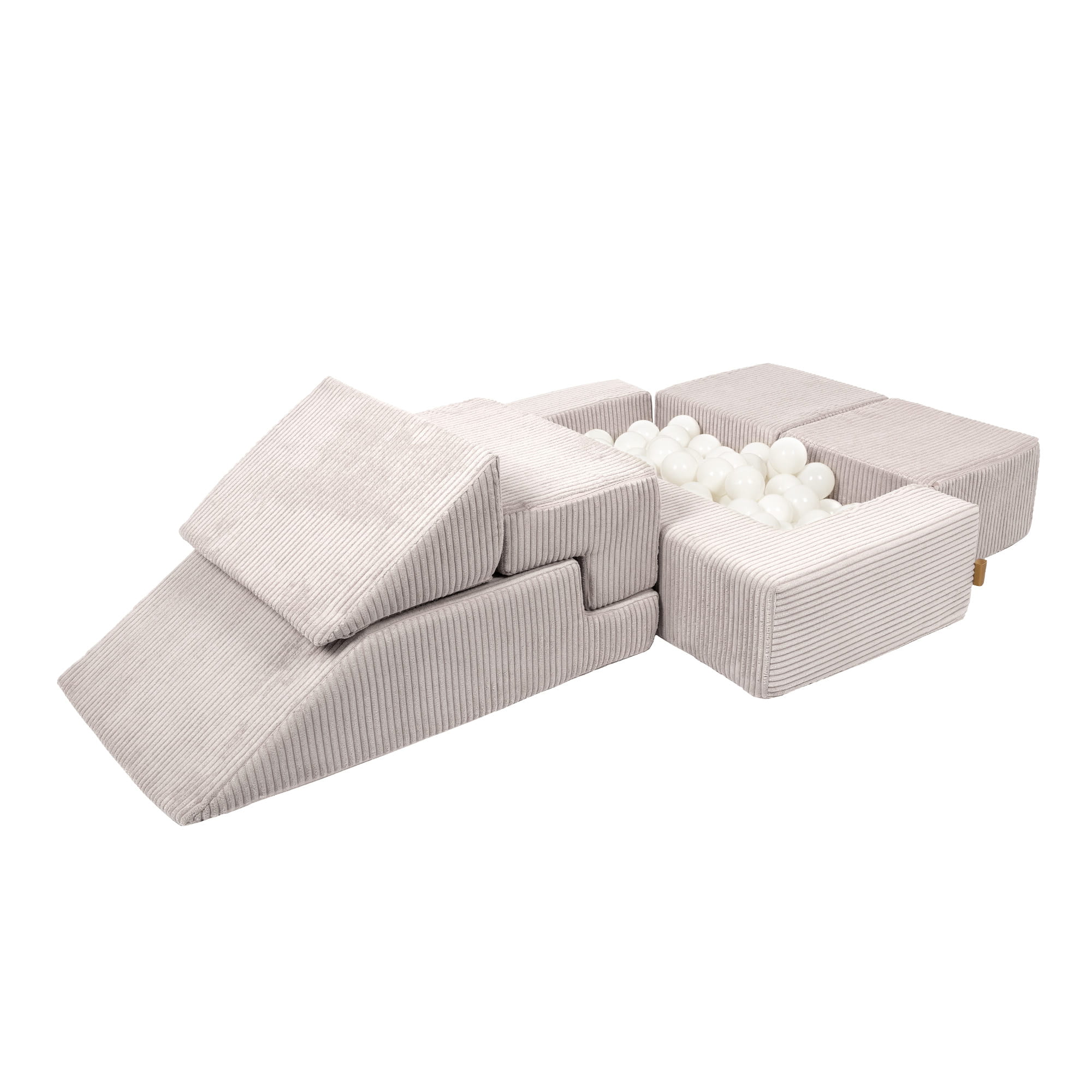 MeowBaby Play Sofa Bricks Aesthetics ecru/beige, 100 balls - custom color selection