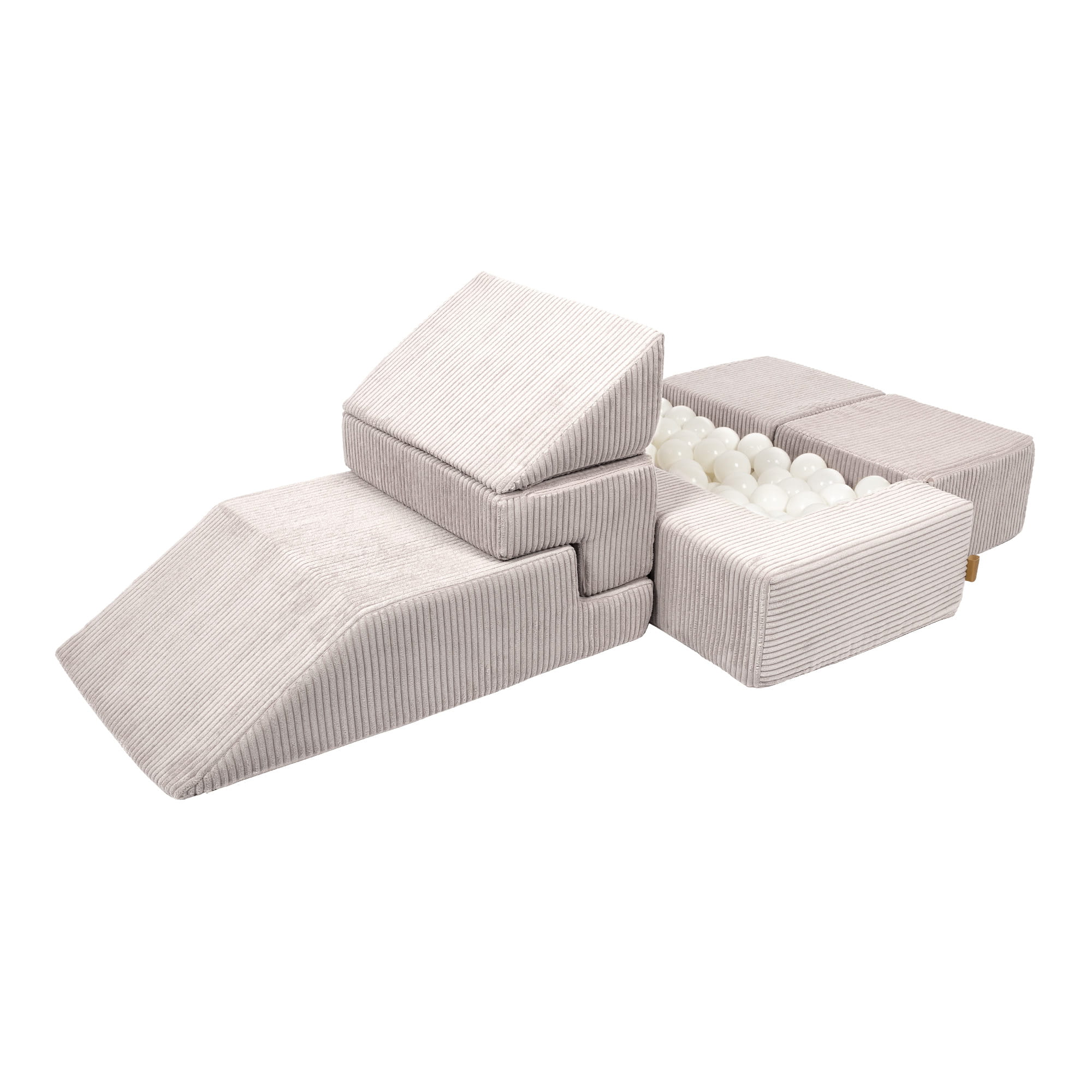 MeowBaby Play Sofa Bricks Aesthetics ecru/beige, 100 balls - custom color selection