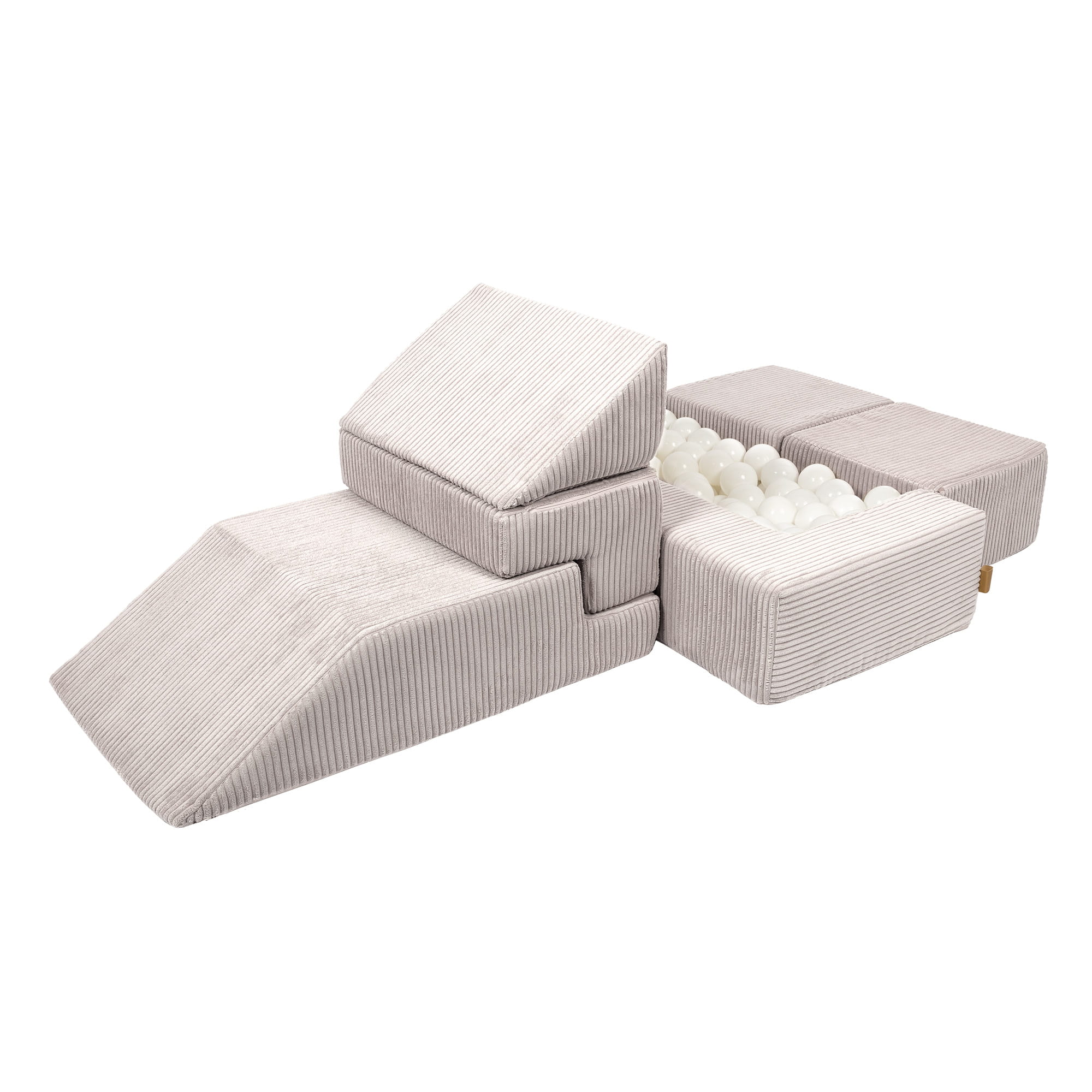 MeowBaby Play Sofa Bricks Aesthetics ecru/beige, 100 balls - custom color selection