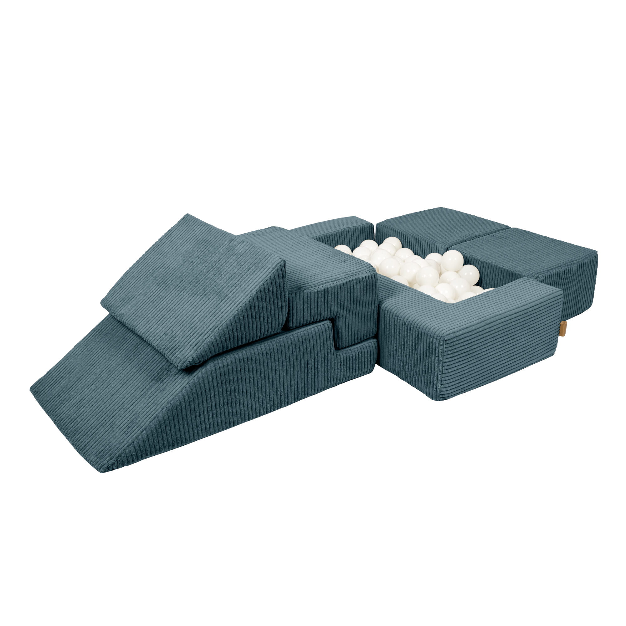 MeowBaby Play Sofa Bricks Aesthetics turquoise, 100 balls - own color selection