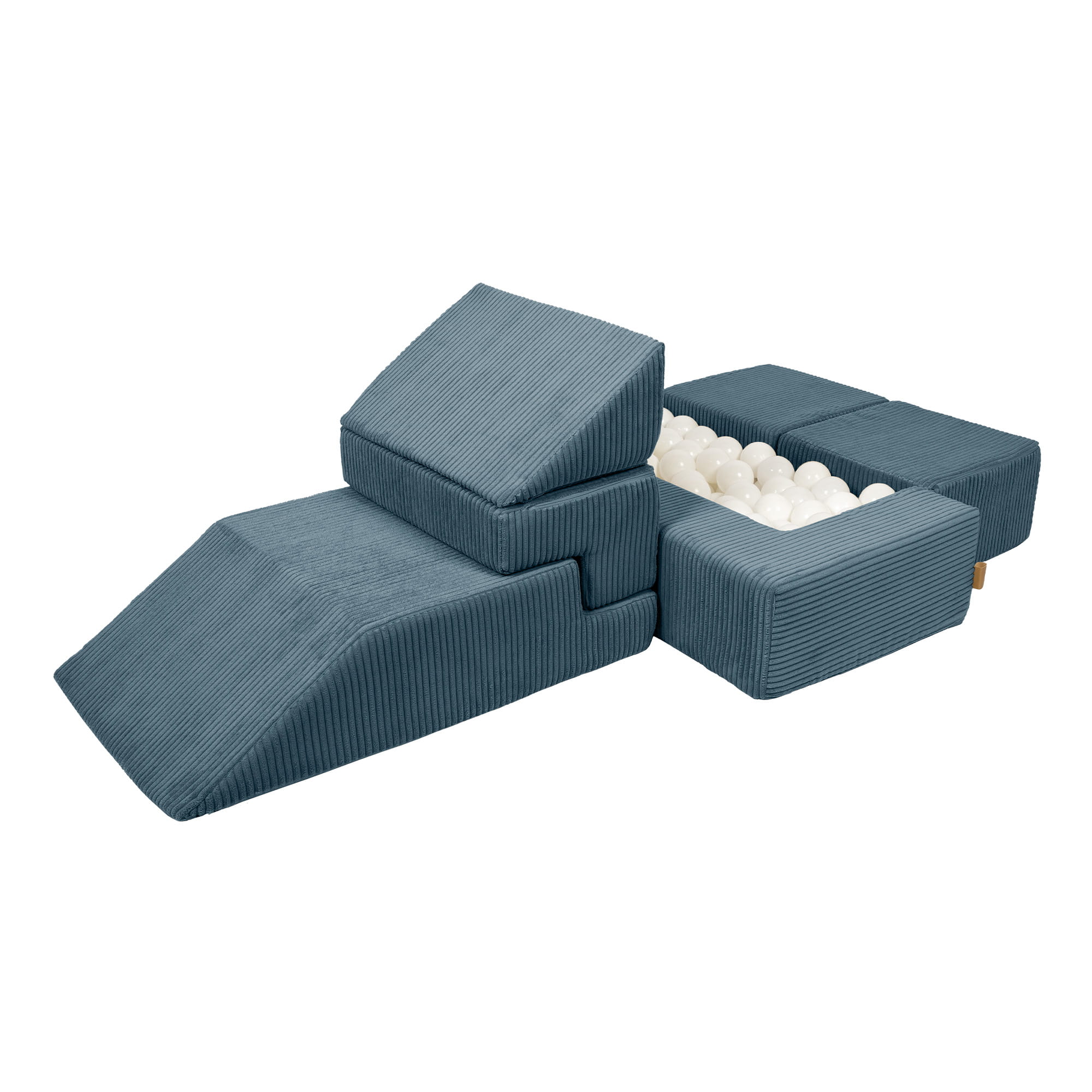 MeowBaby Play Sofa Bricks Aesthetics turquoise, 100 balls - own color selection