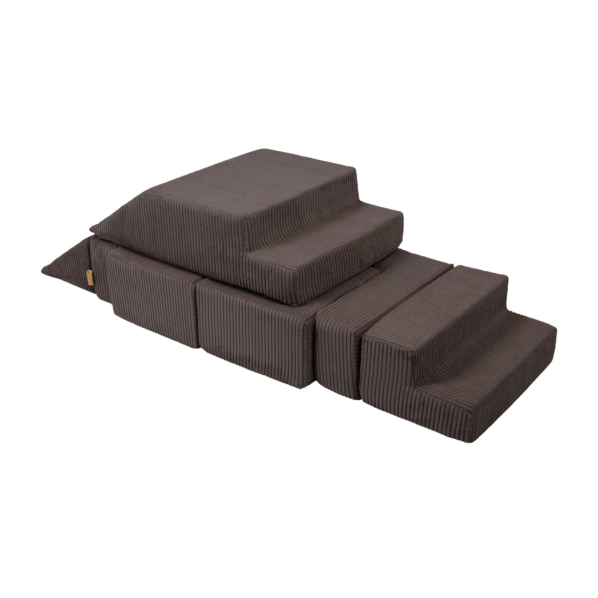MeowBaby Play Sofa Bricks Aesthetics brown, 100 balls - own color selection