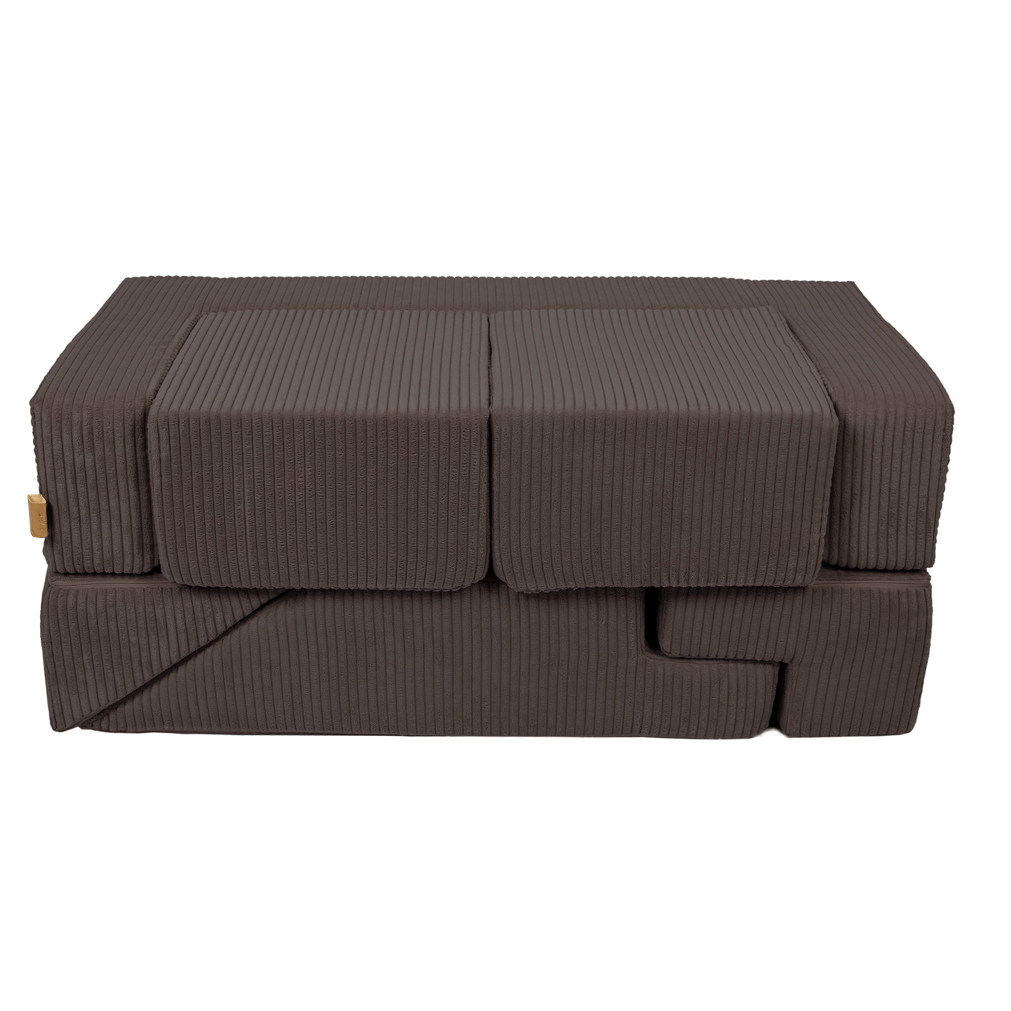 MeowBaby Play Sofa Bricks Aesthetics brown, 100 balls - own color selection
