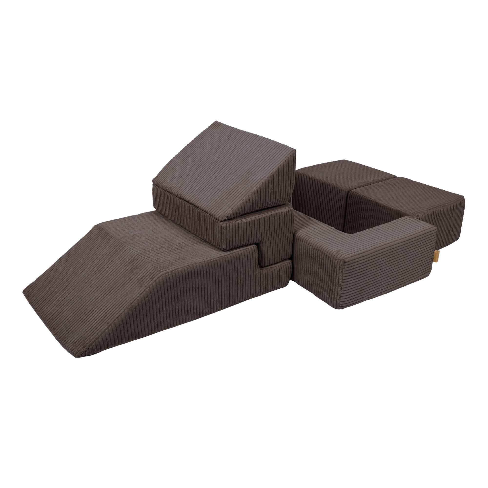 MeowBaby Play Sofa Bricks Aesthetics brown, 100 balls - own color selection