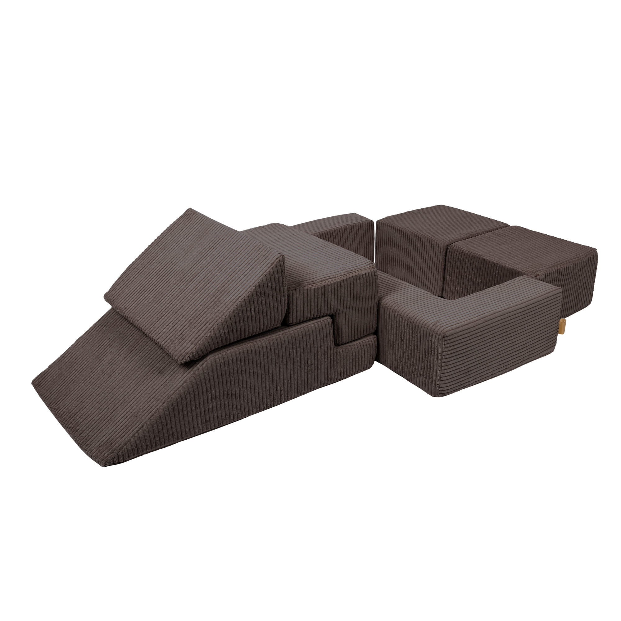 MeowBaby Play Sofa Bricks Aesthetics brown, 100 balls - own color selection
