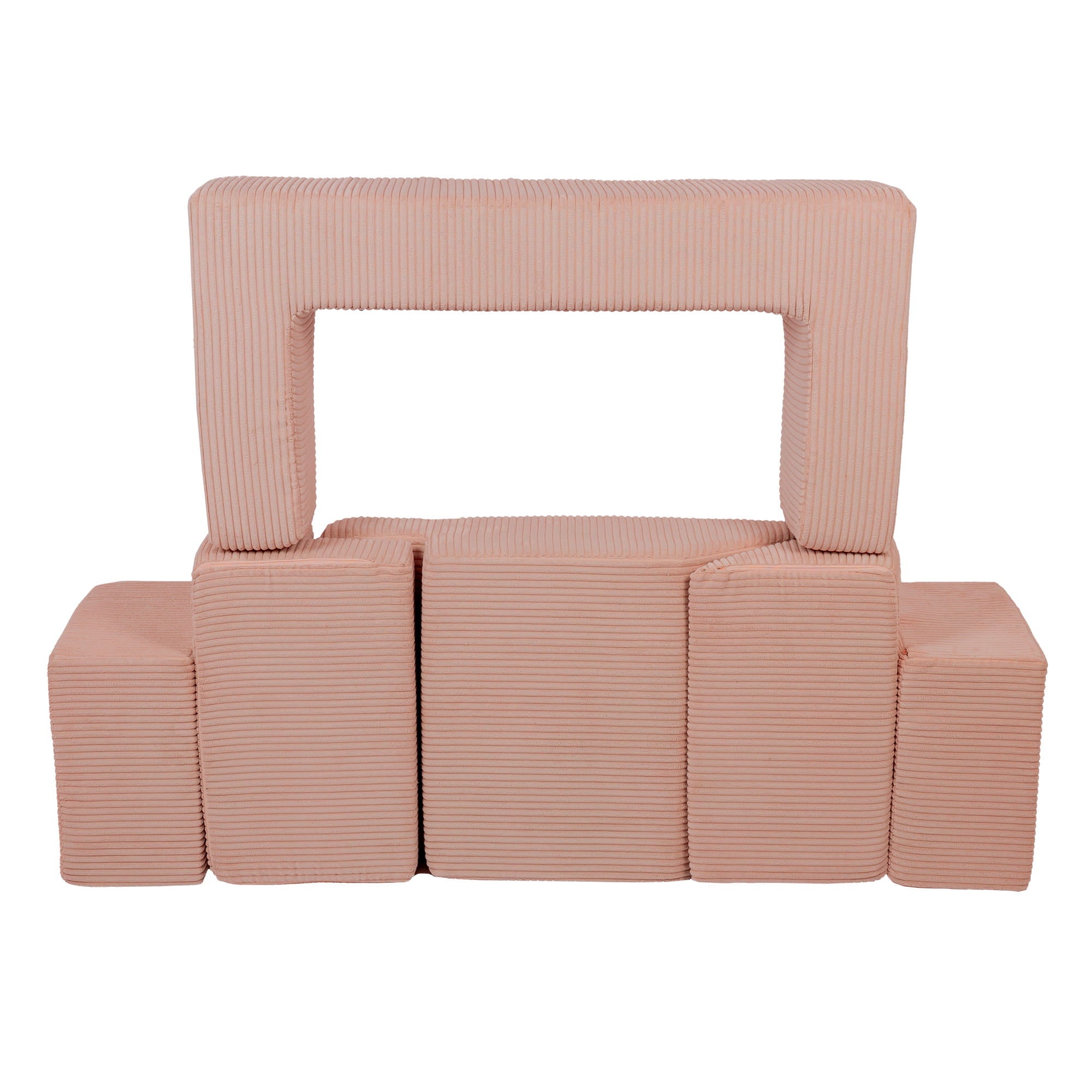 MeowBaby Spielsofa Bricks Ästhetik powder pink, 100 Bälle - eigene Farbauswahl