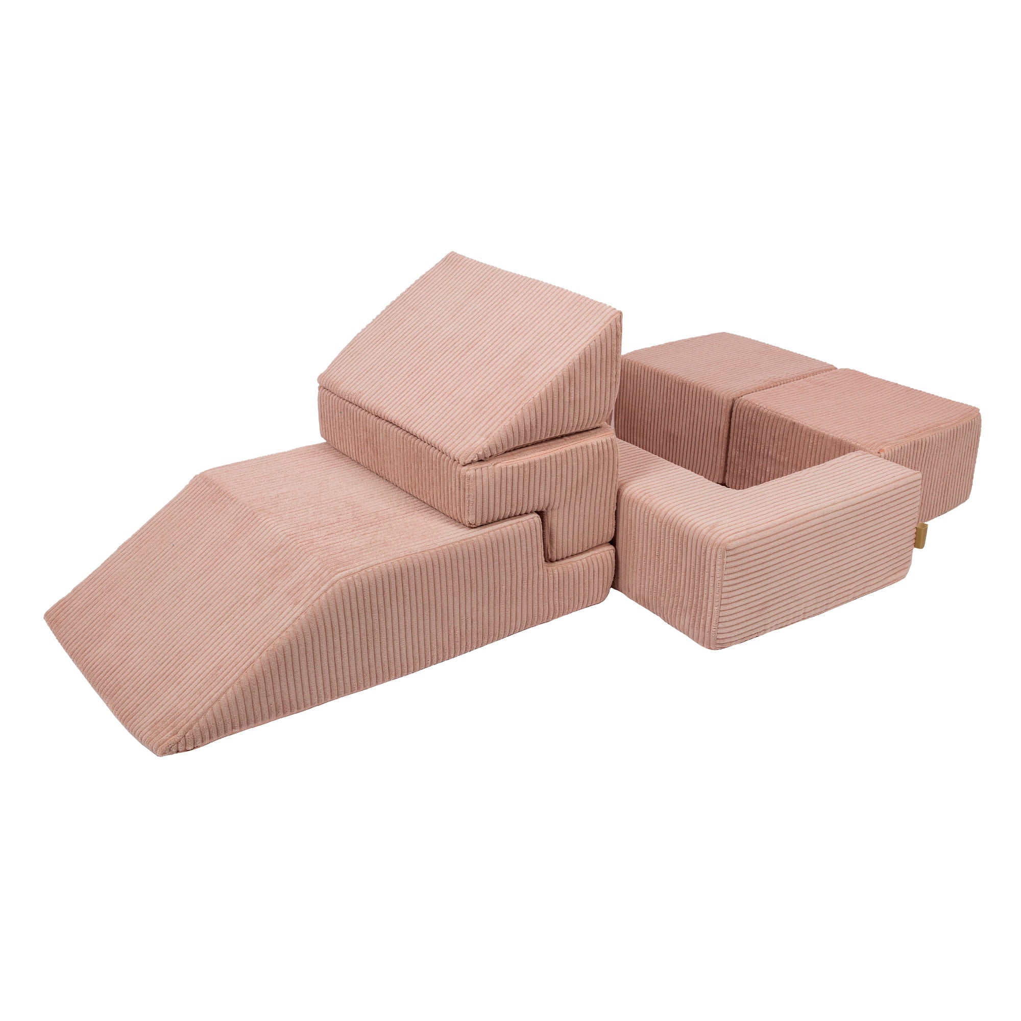 MeowBaby Spielsofa Bricks Ästhetik powder pink, 100 Bälle - eigene Farbauswahl