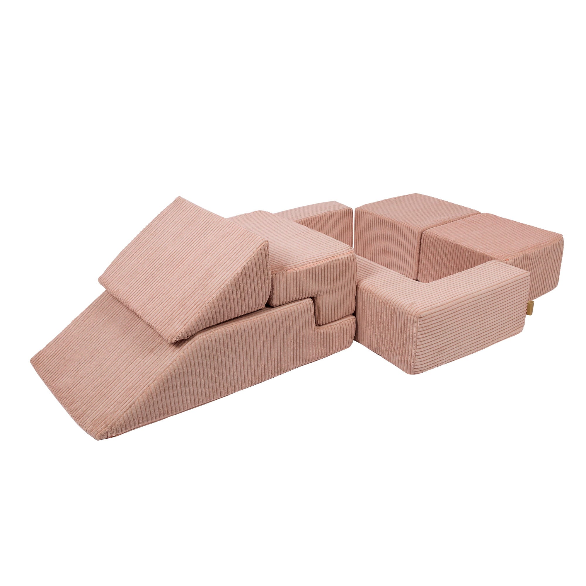 MeowBaby Spielsofa Bricks Ästhetik powder pink, 100 Bälle - eigene Farbauswahl