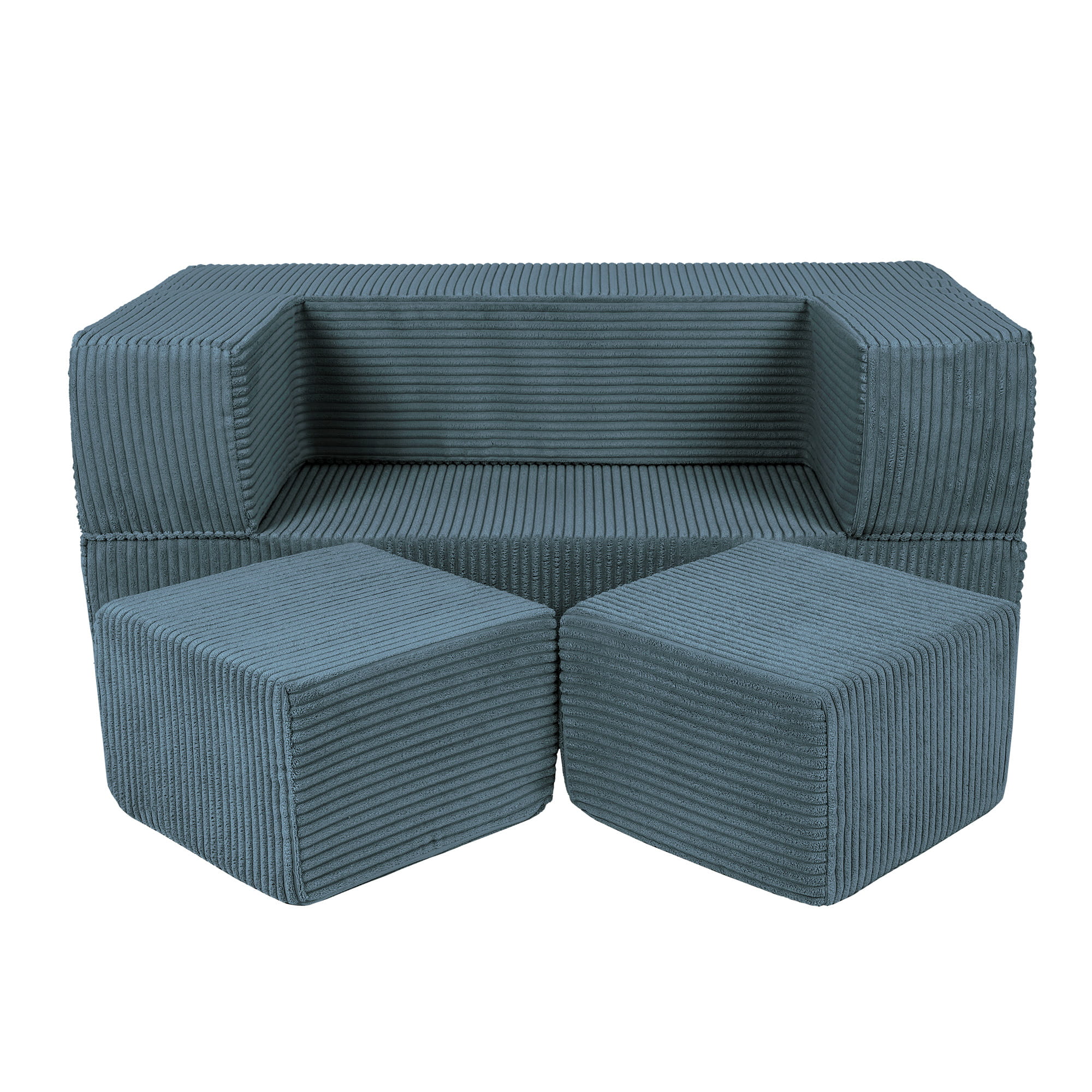MeowBaby Play Sofa Cube Aesthetics - turquoise