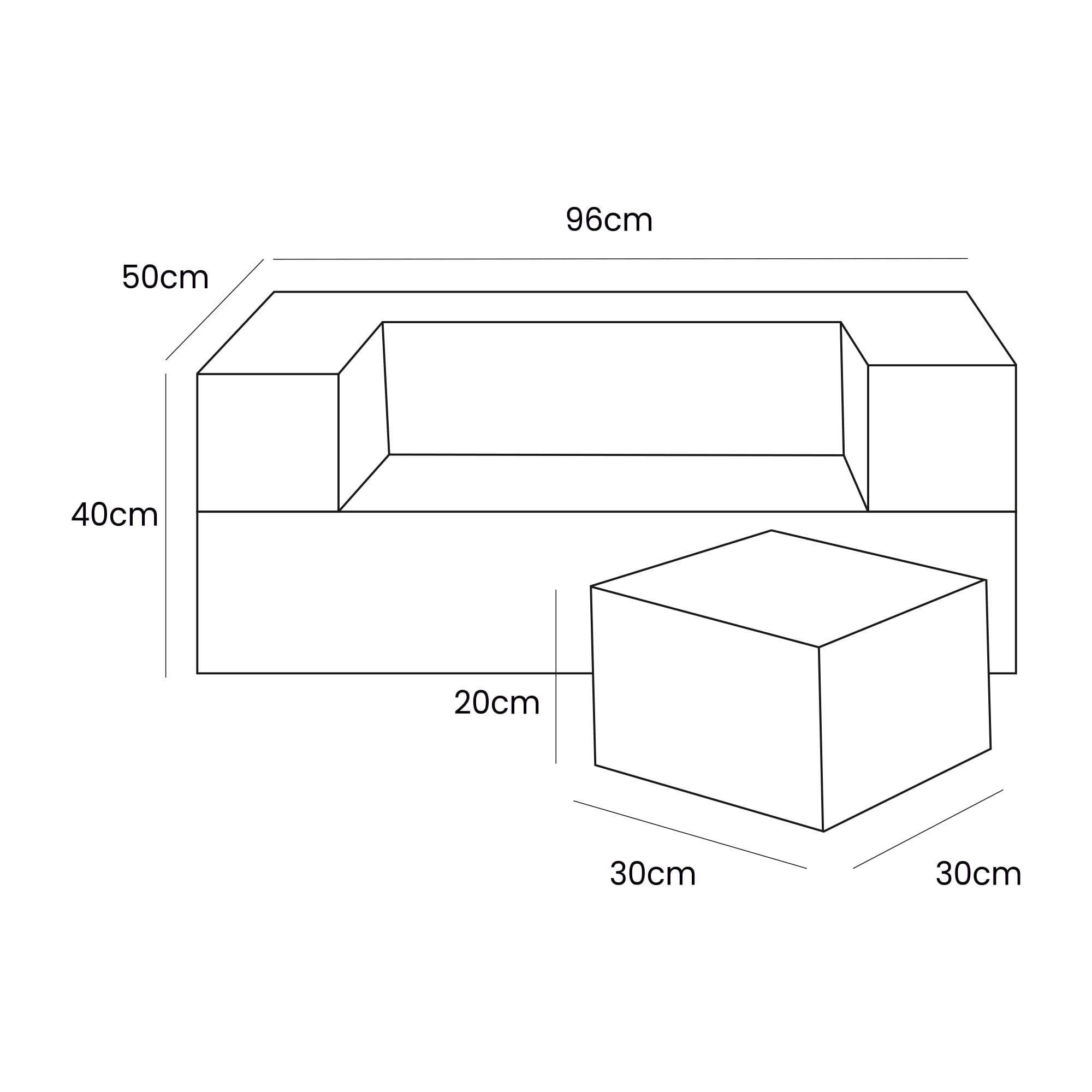 MeowBaby Spielsofa Cube Ästhetik - braun