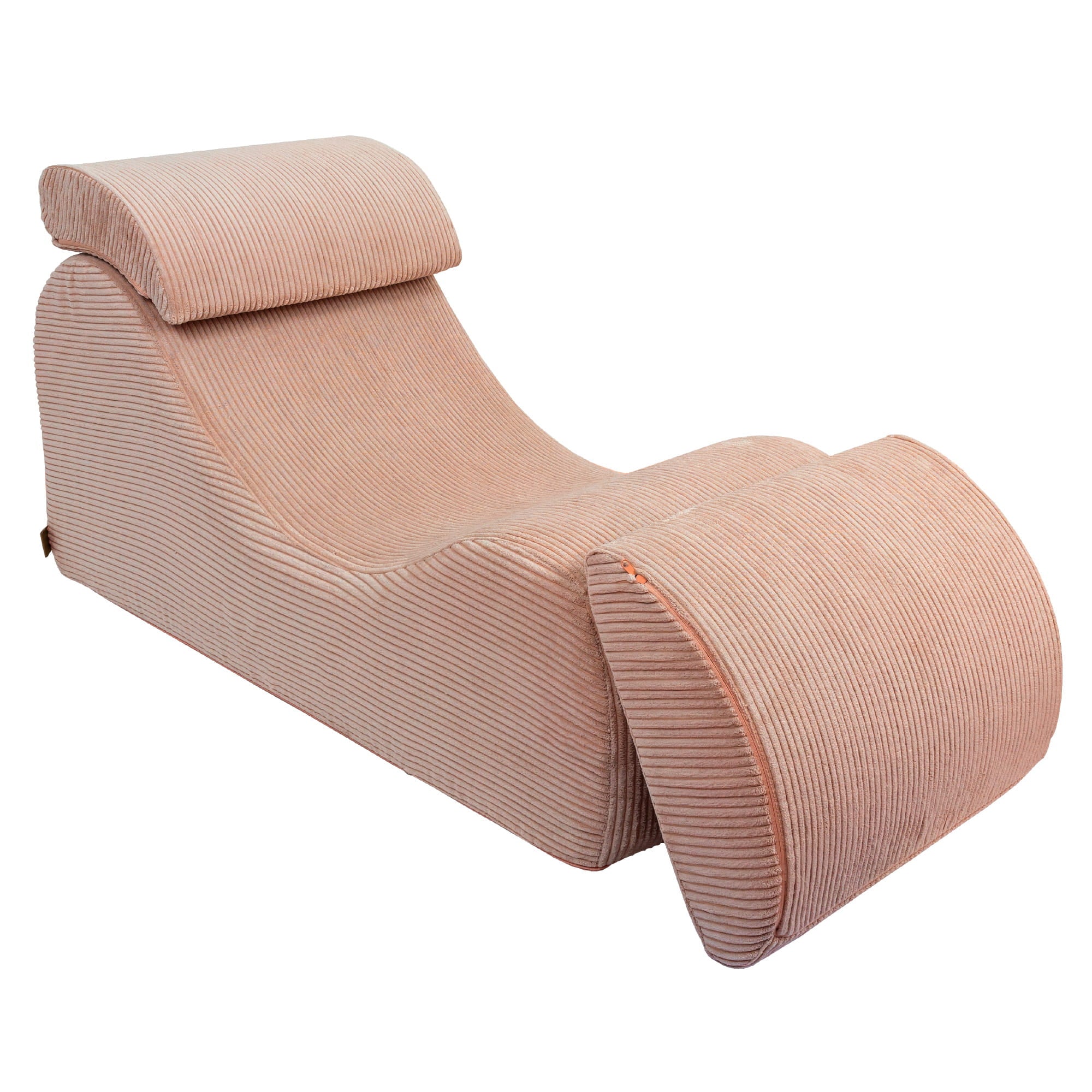 MeowBaby Sitzsack Wave Lounger Aesthetic - powder pink
