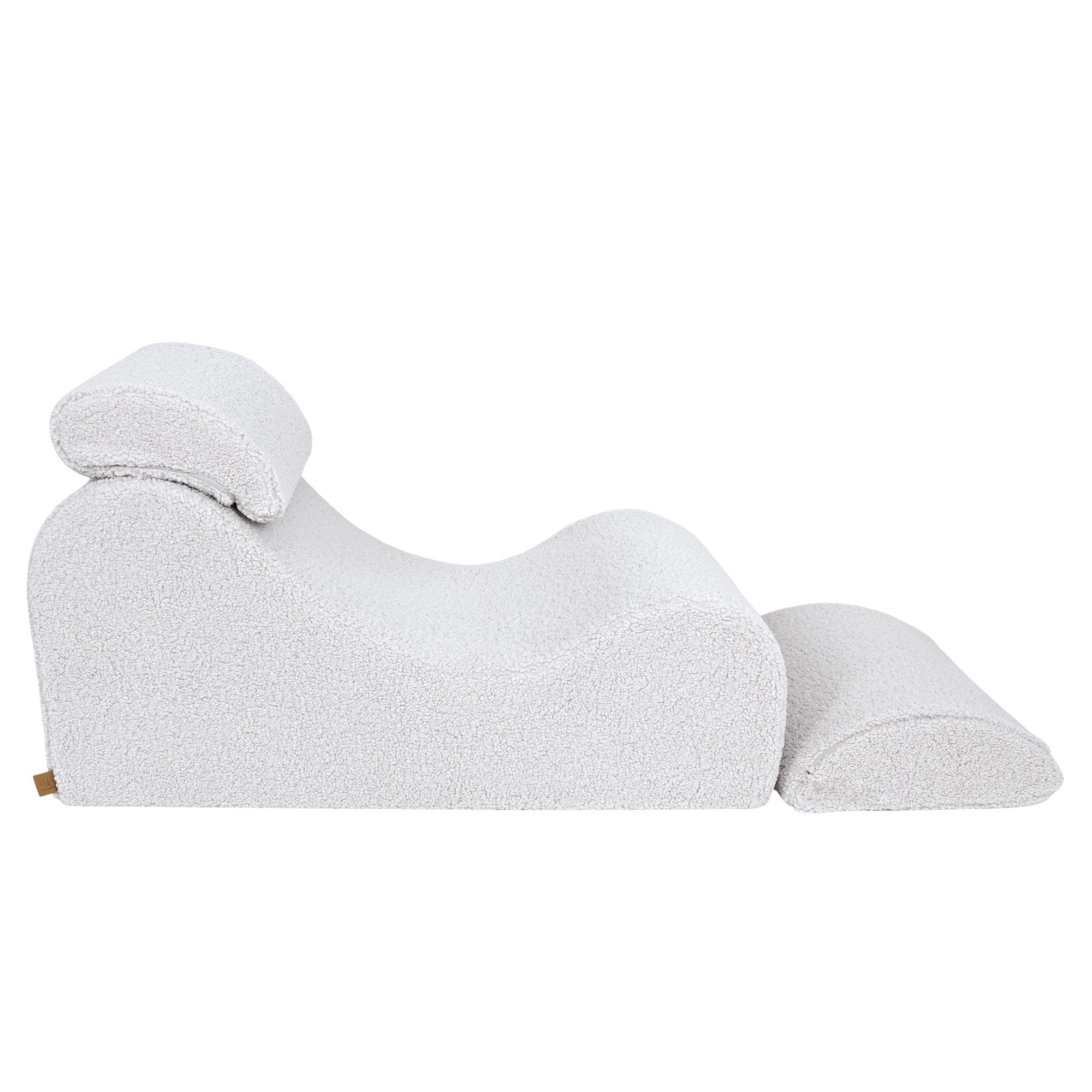 MeowBaby Sitzsack Wave Lounger Bearly - creme/weiß