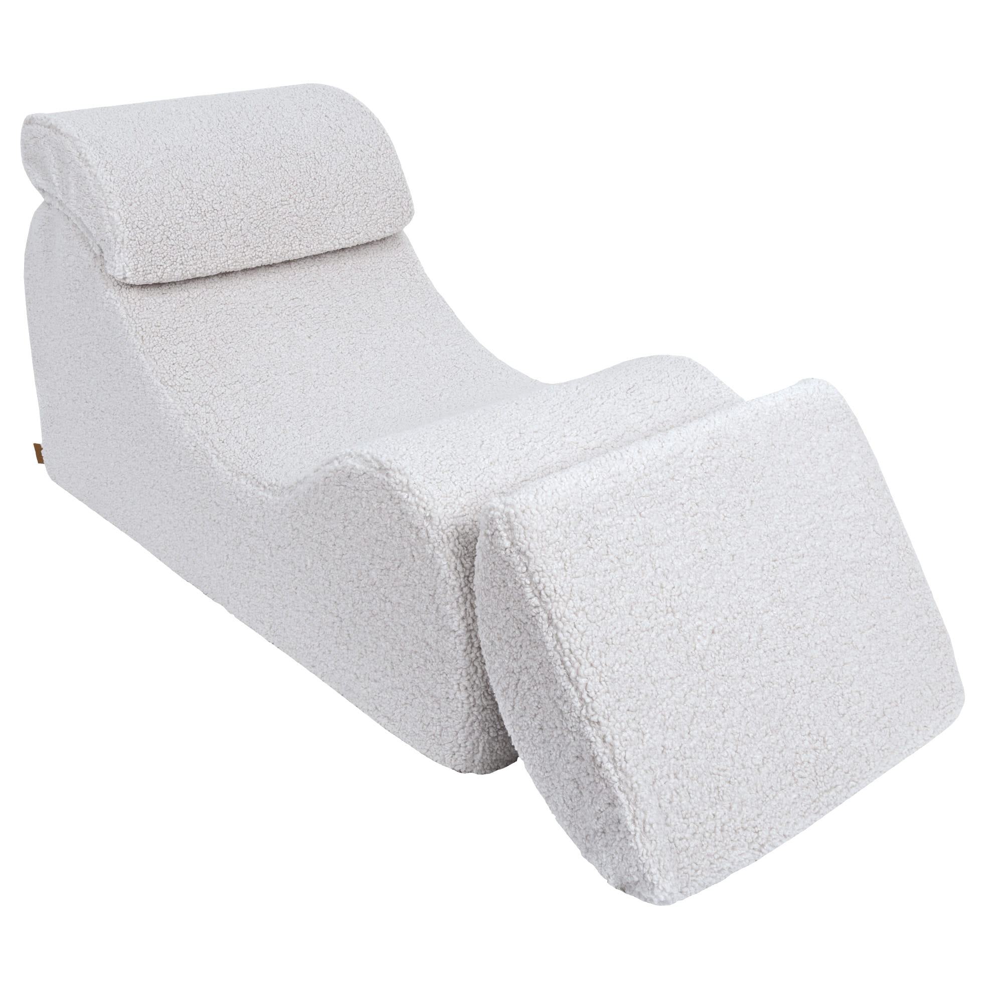 MeowBaby Sitzsack Wave Lounger Bearly - creme/weiß