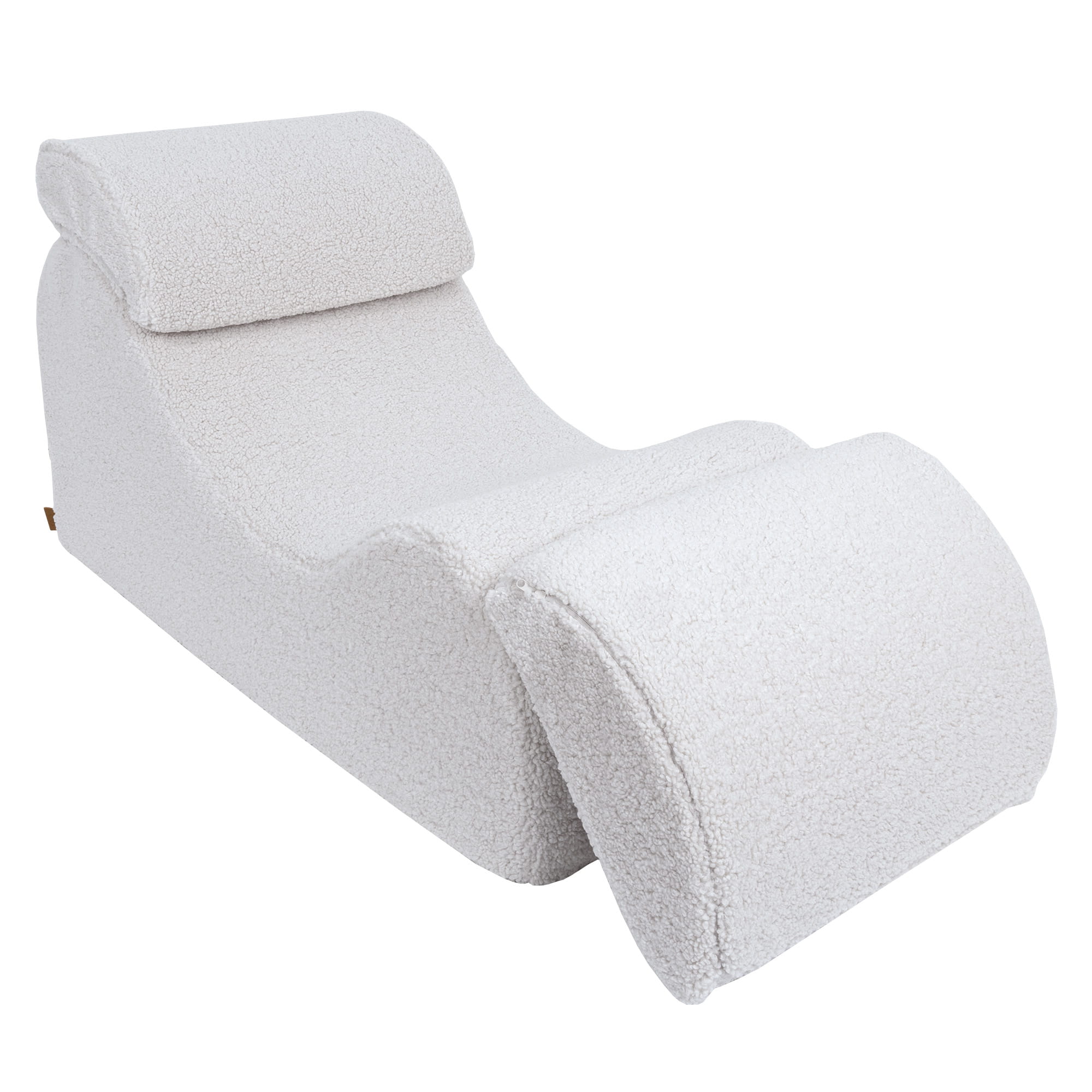MeowBaby Sitzsack Wave Lounger Bearly - creme/weiß