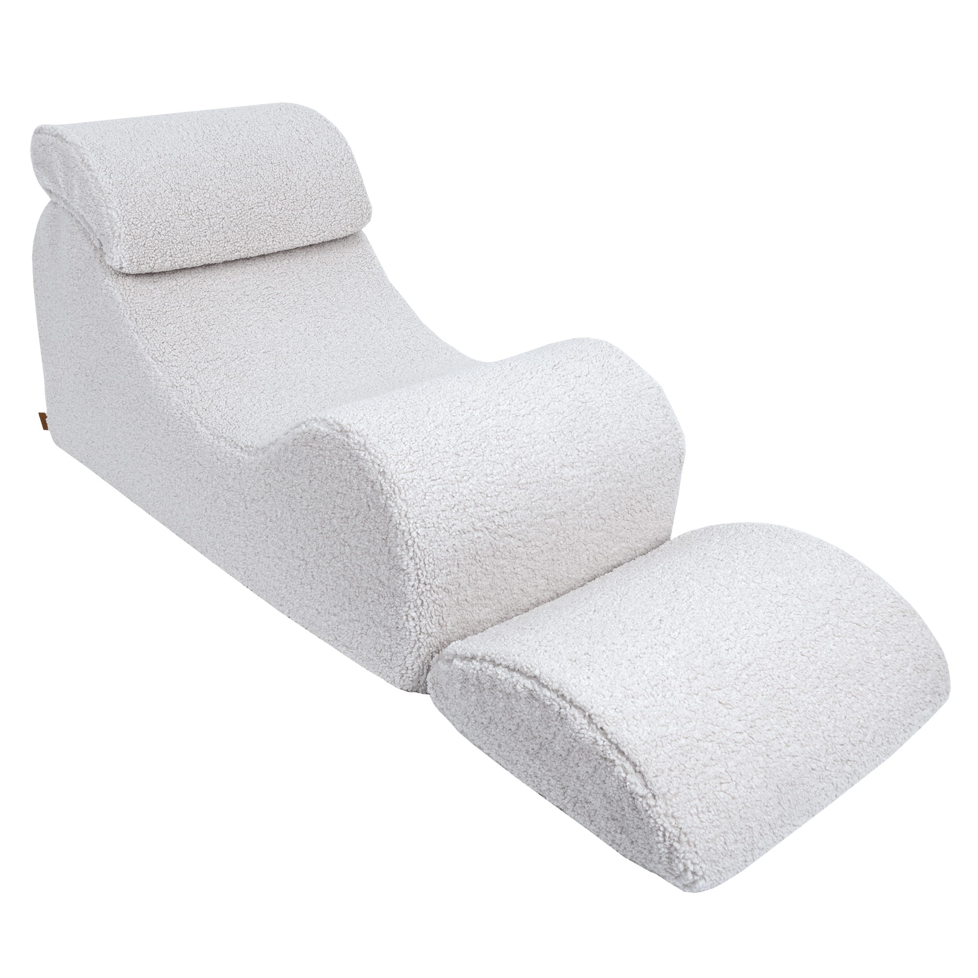 MeowBaby Sitzsack Wave Lounger Bearly - creme/weiß