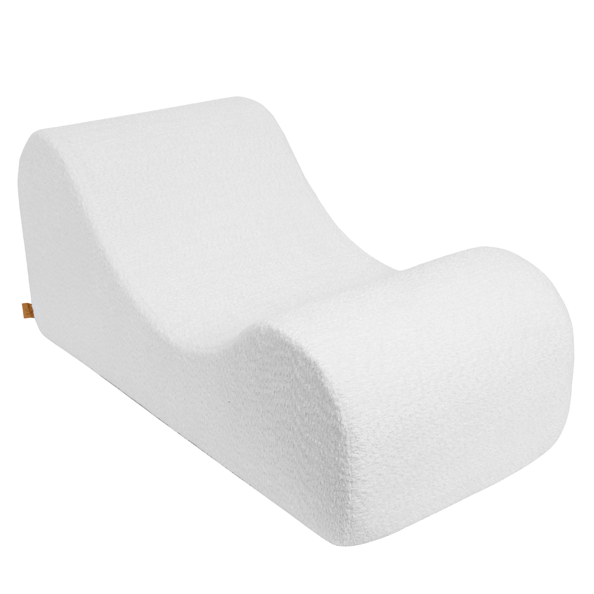 MeowBaby Sitzsack Wave Lounger Bouclé - creme/weiss