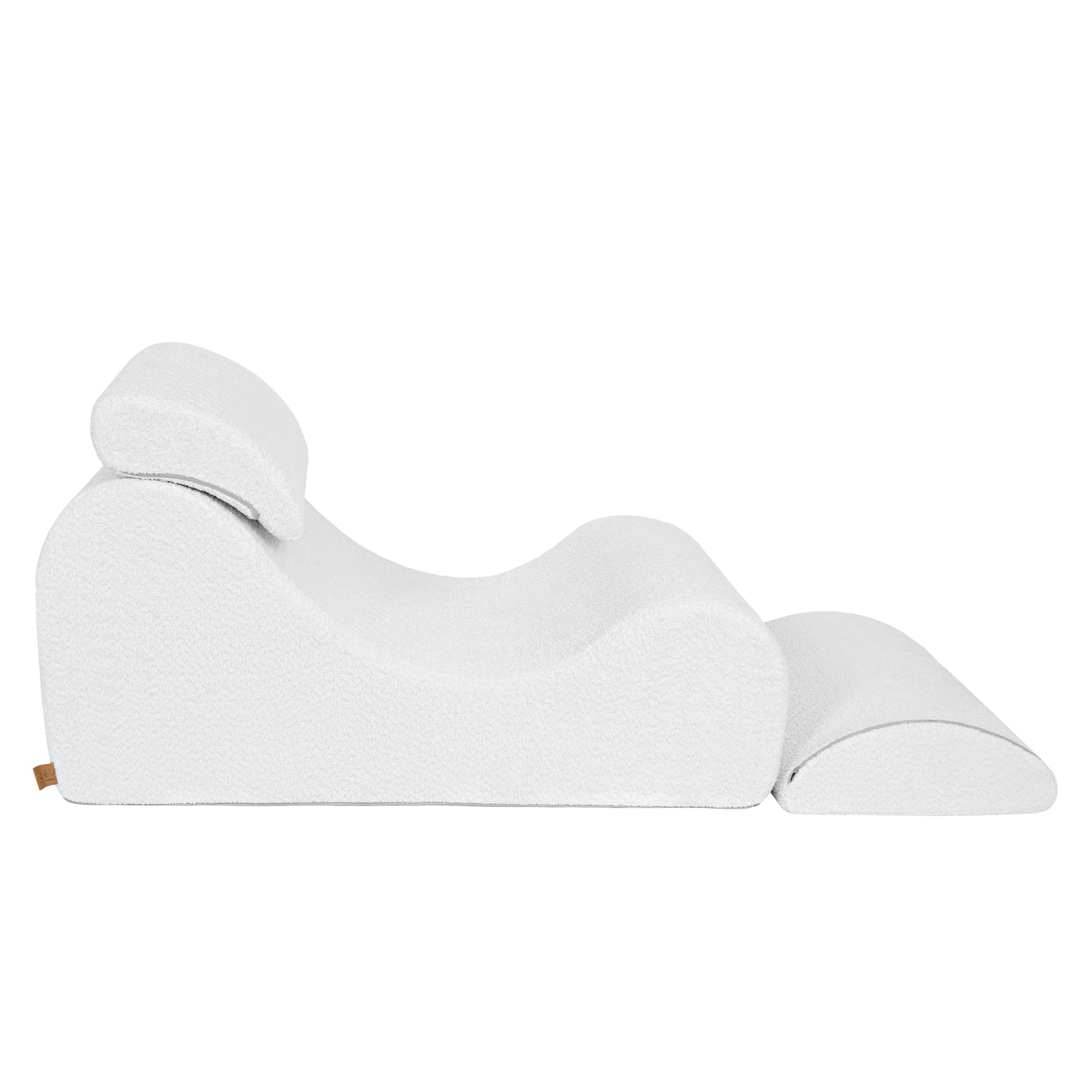 MeowBaby Sitzsack Wave Lounger Bouclé - creme/weiss