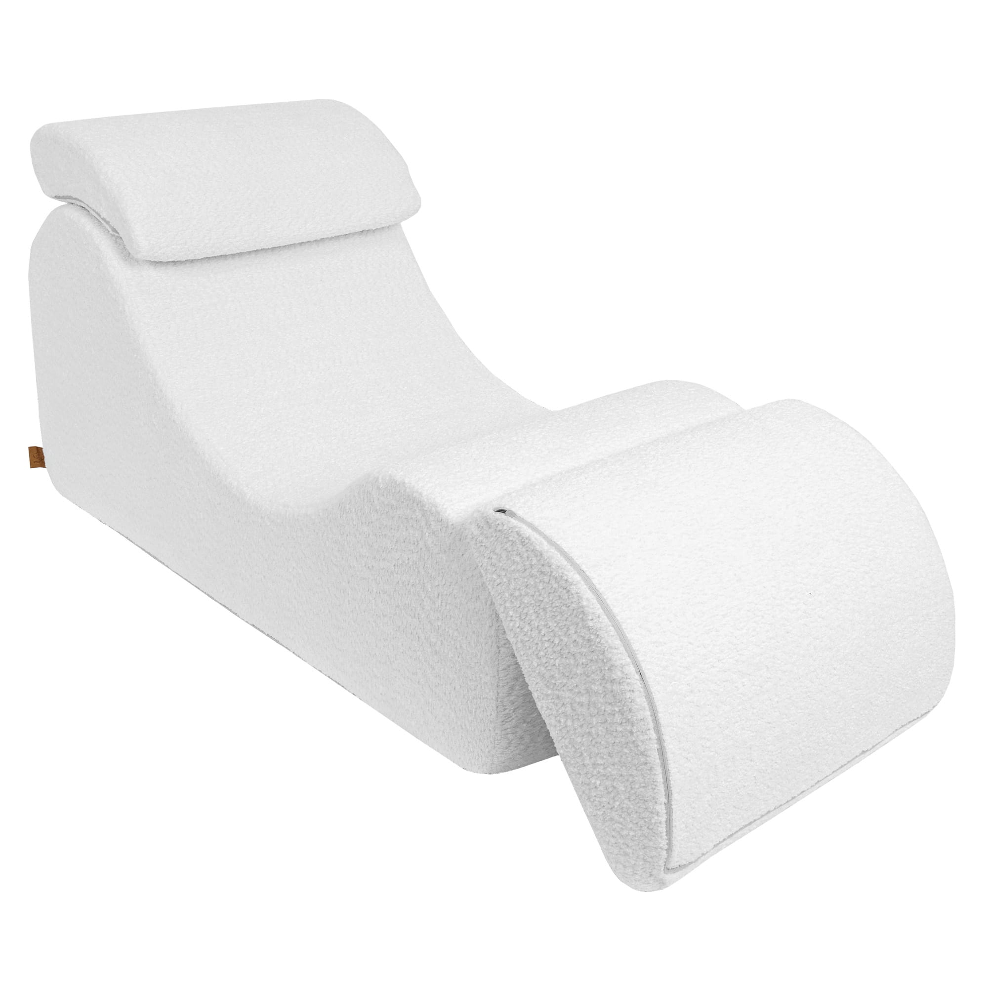 MeowBaby Sitzsack Wave Lounger Bouclé - creme/weiss