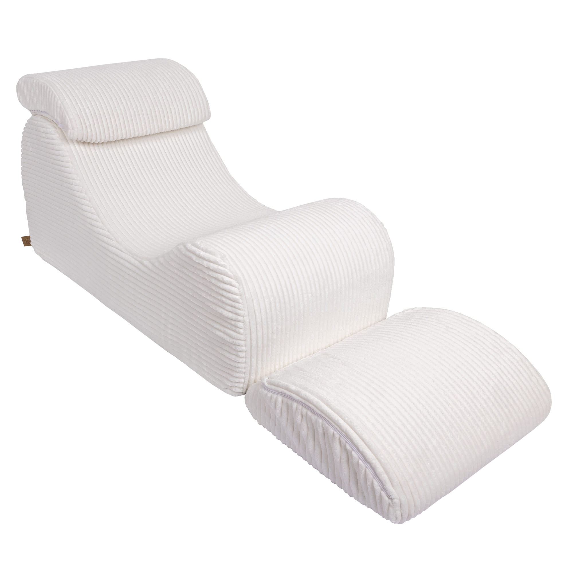 MeowBaby Sitzsack Wave Lounger Churro - creme/weiss