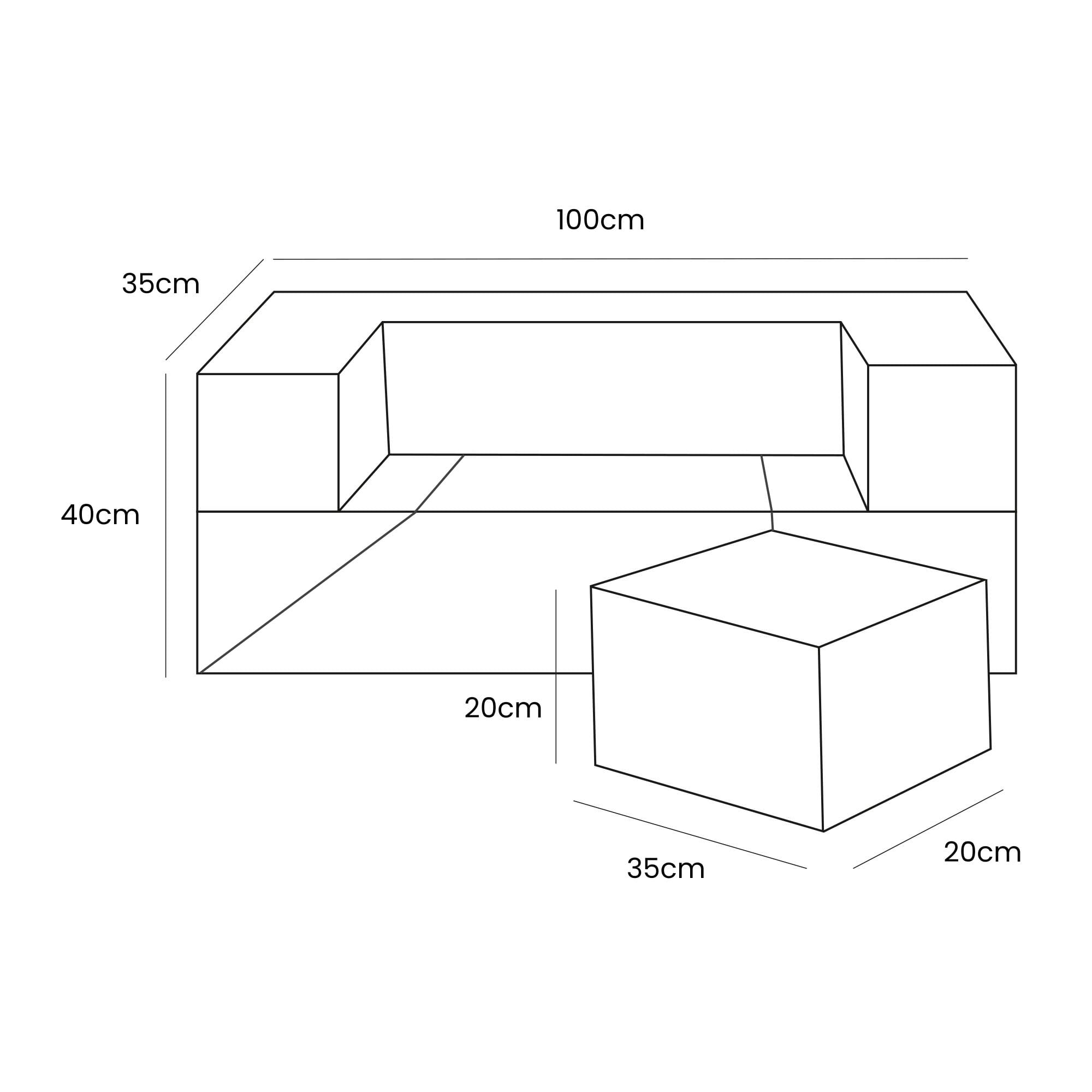 MeowBaby Play Sofa Bricks Aesthetics ecru/beige, 100 balls - custom color selection
