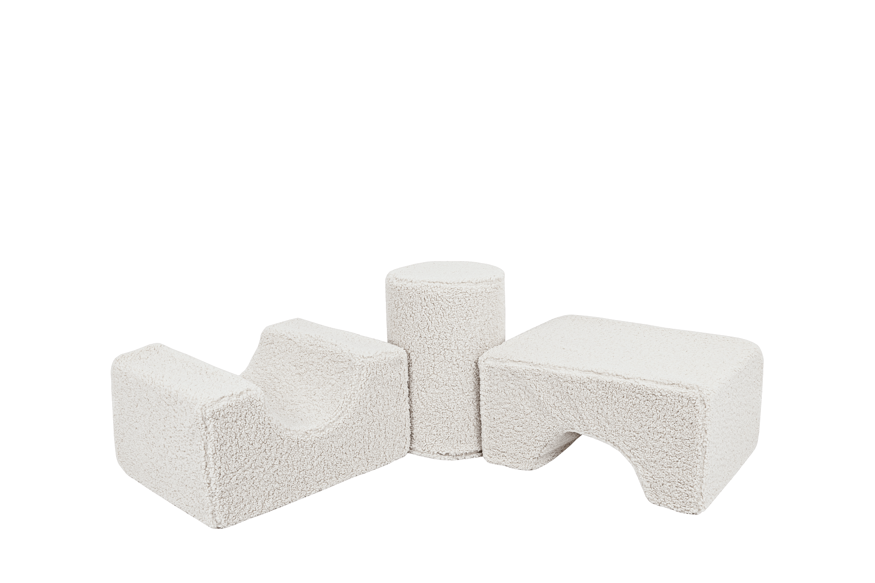 MeowBaby Shape Set Bearly 3 elements - beige/cream