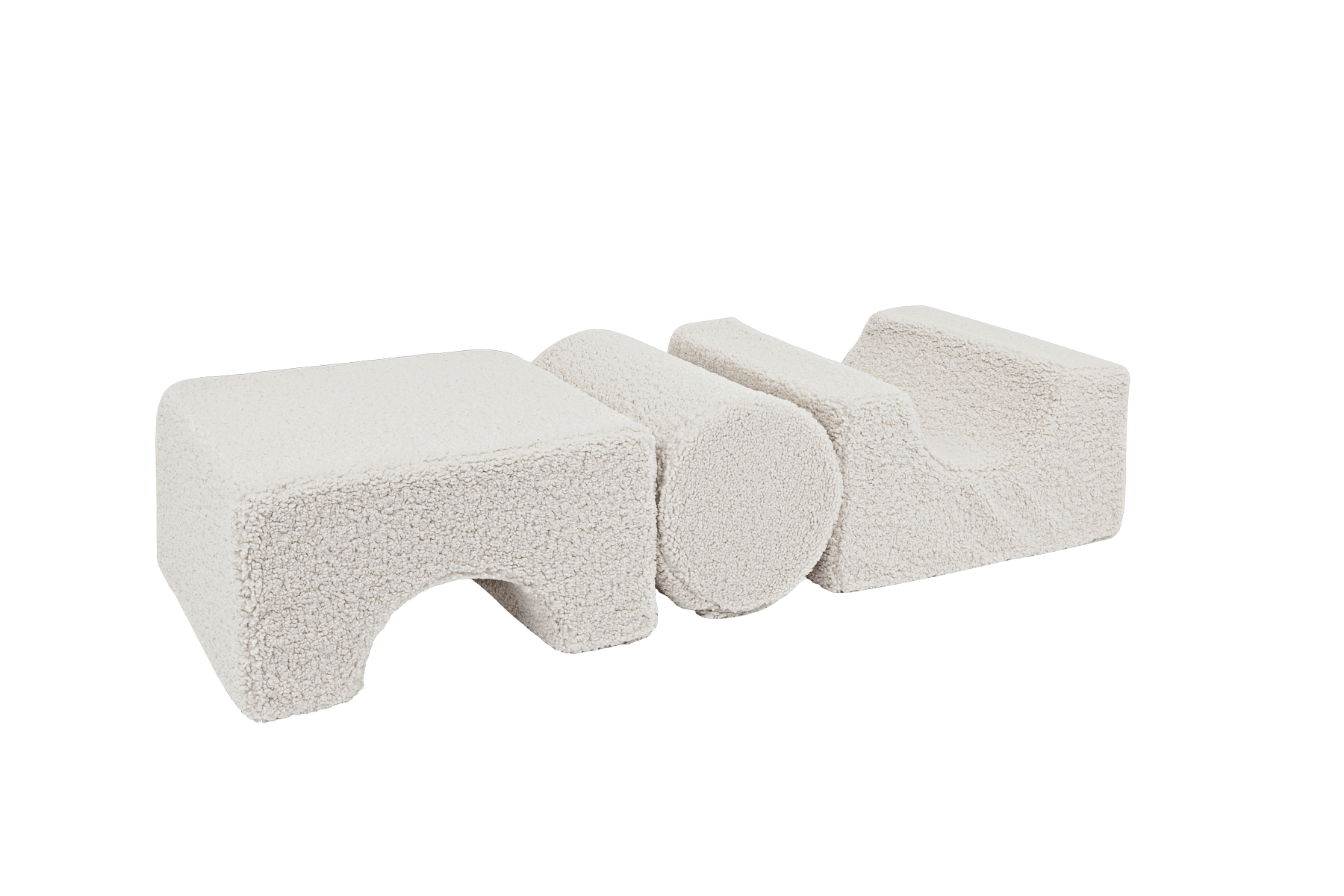 MeowBaby Shape Set Bearly 3 elements - beige/cream