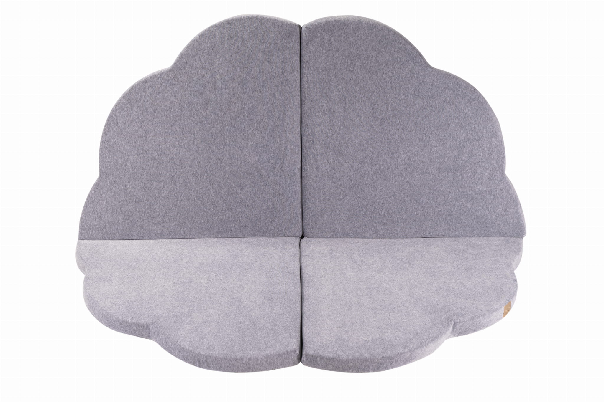 MeowBaby Play Mat Cloud Velvet 160x160cm - Light Grey