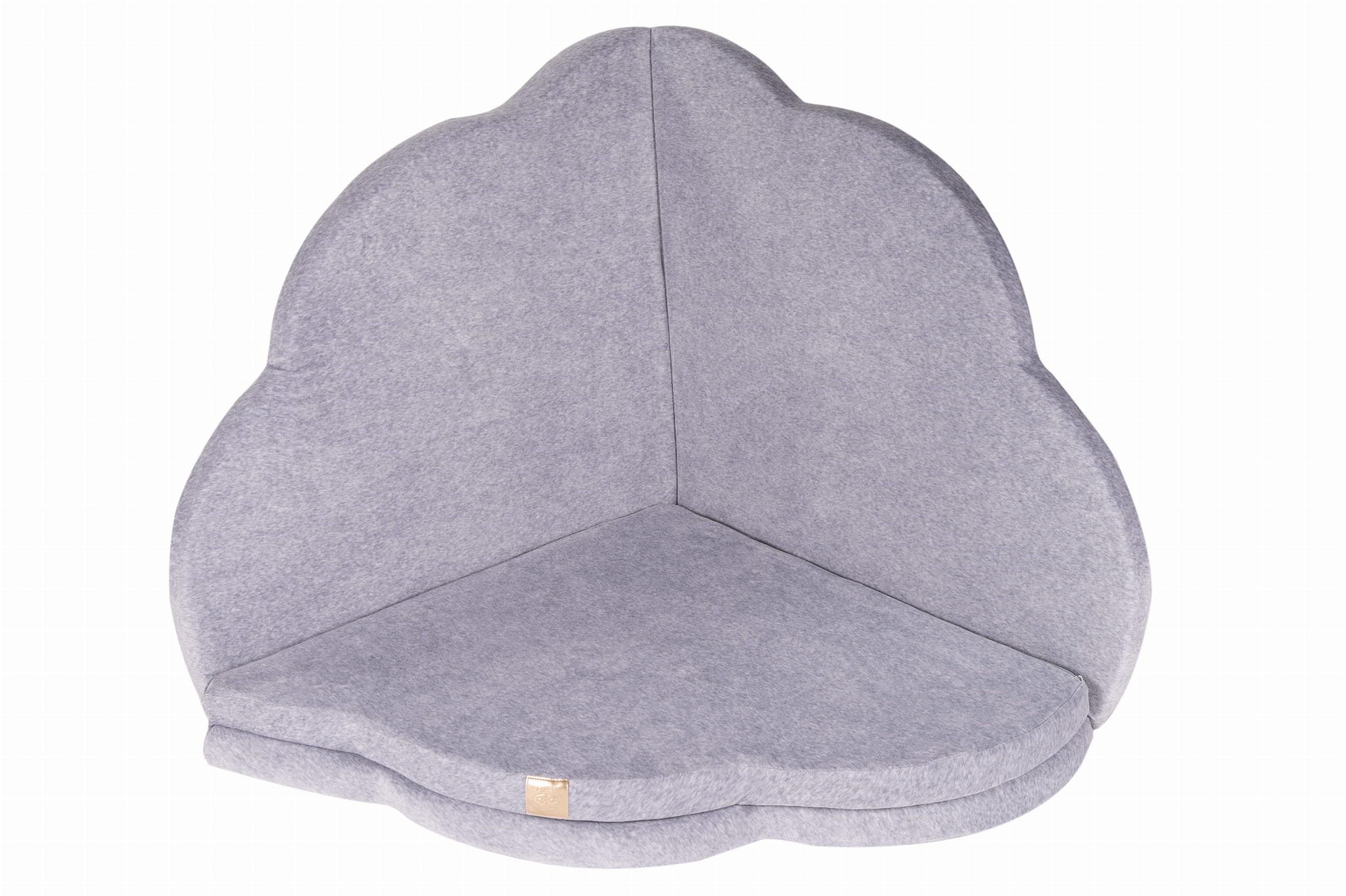 MeowBaby Play Mat Cloud Velvet 160x160cm - Light Grey
