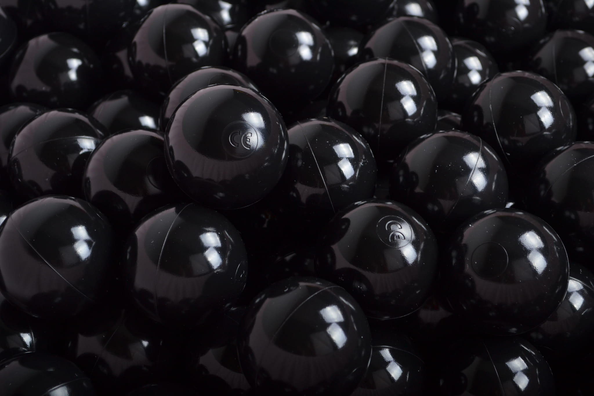 MeowBaby Ballset für Bällebad, 7cm, 50 Stck: Schwarz