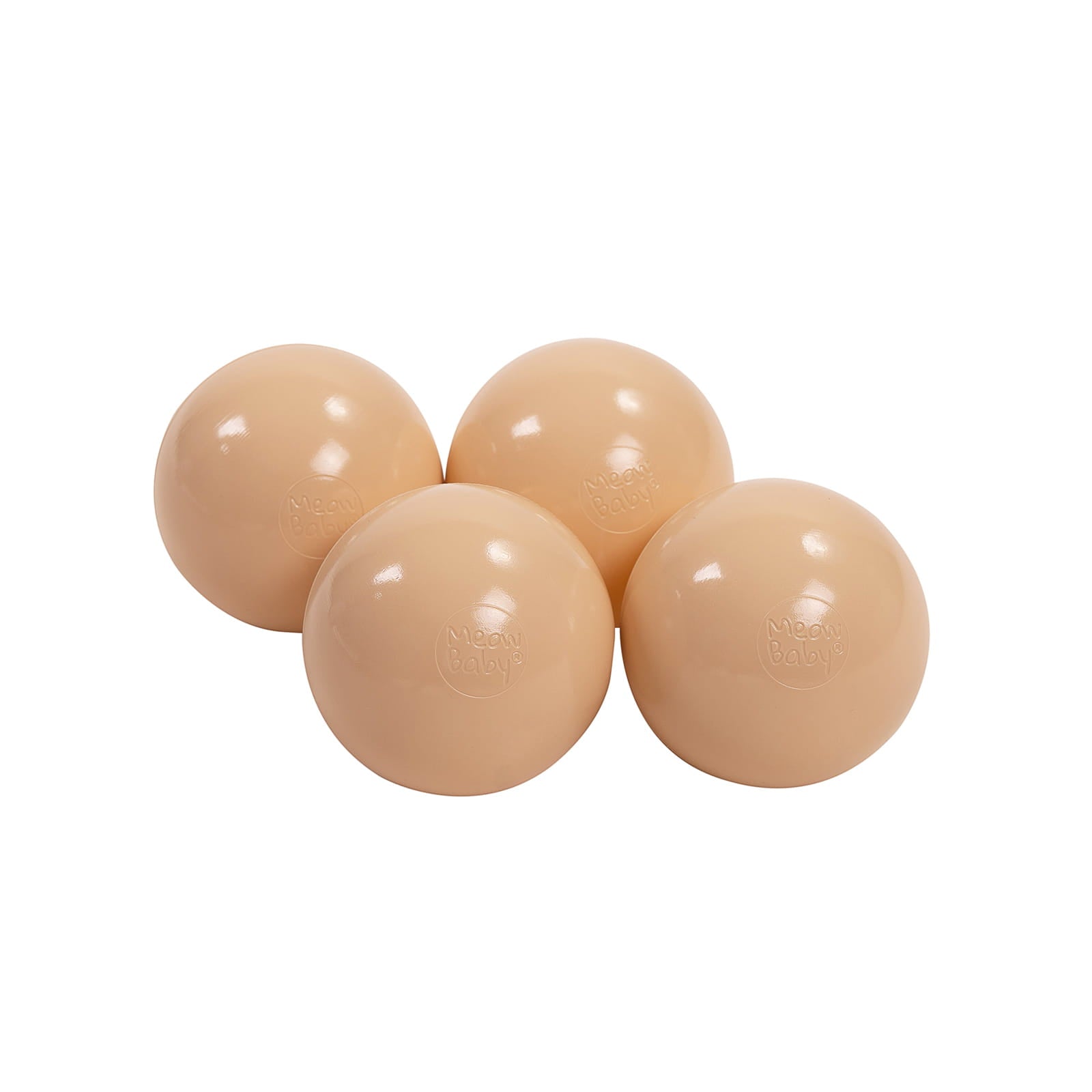 MeowBaby Ballset für Bällebad, 7cm, 50 Stck: Beige