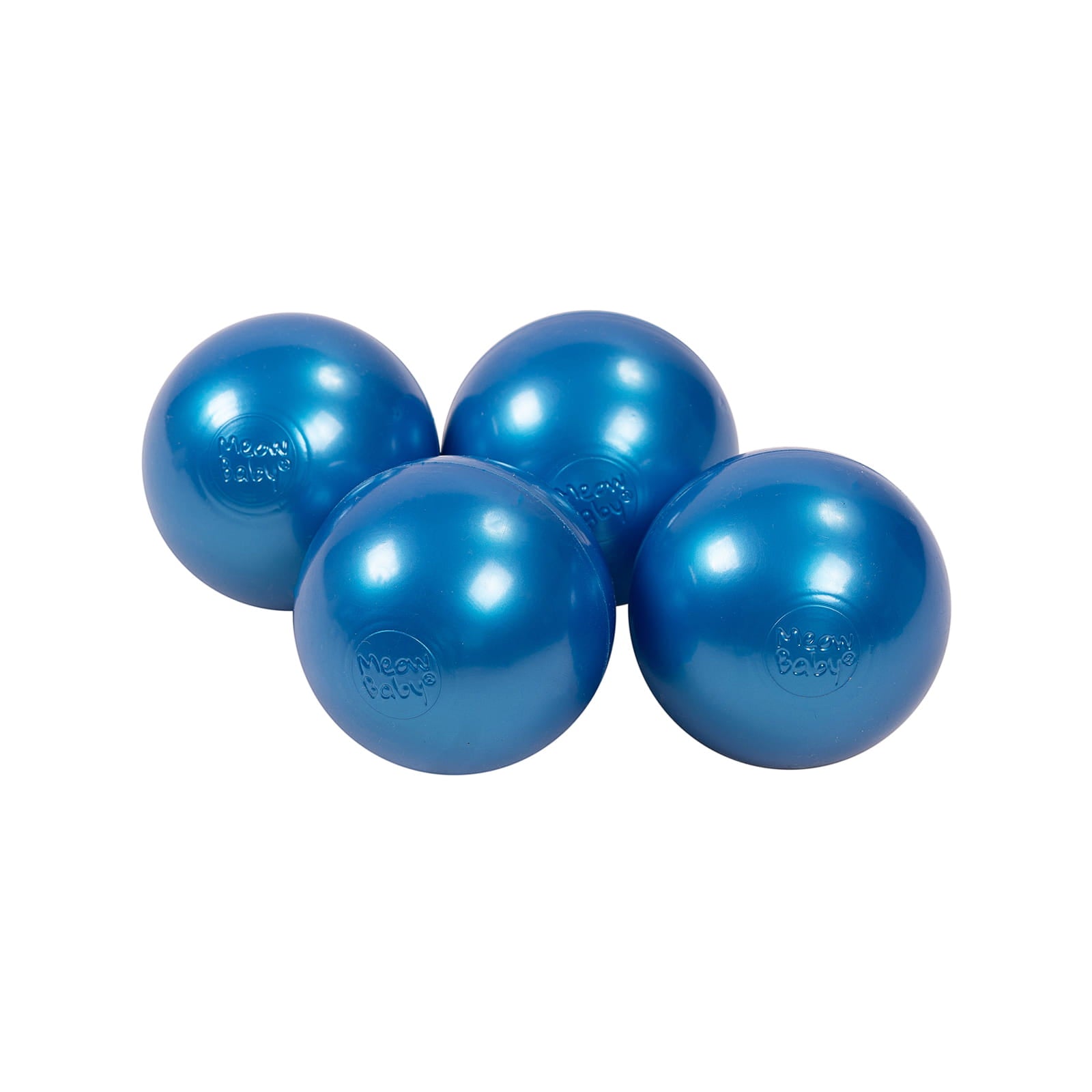 MeowBaby ball set for ball pit, 7 cm, 50 pieces: blue pearl