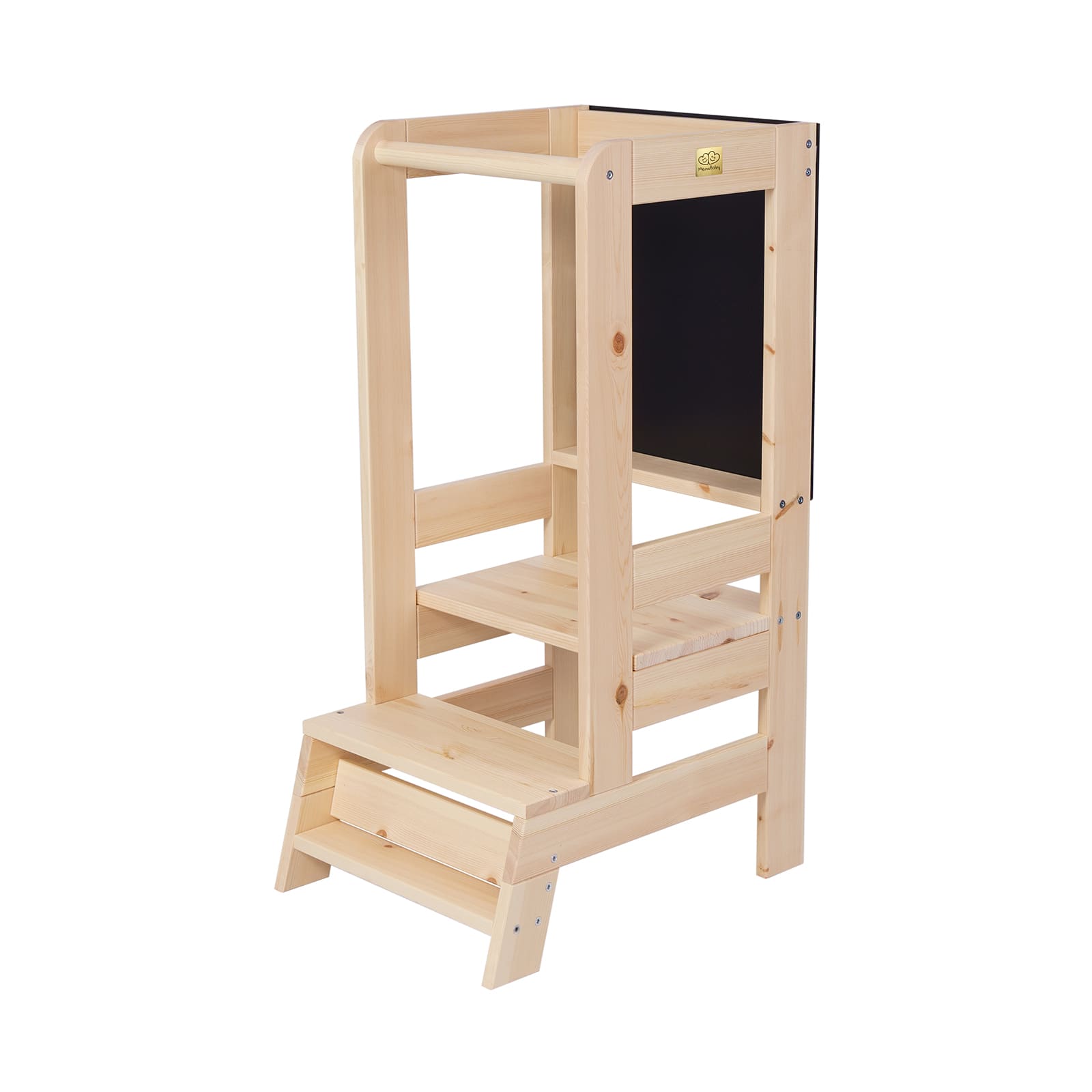 MeowBaby Lernturm/Küchenhelfer mit Tafel - Naturholz