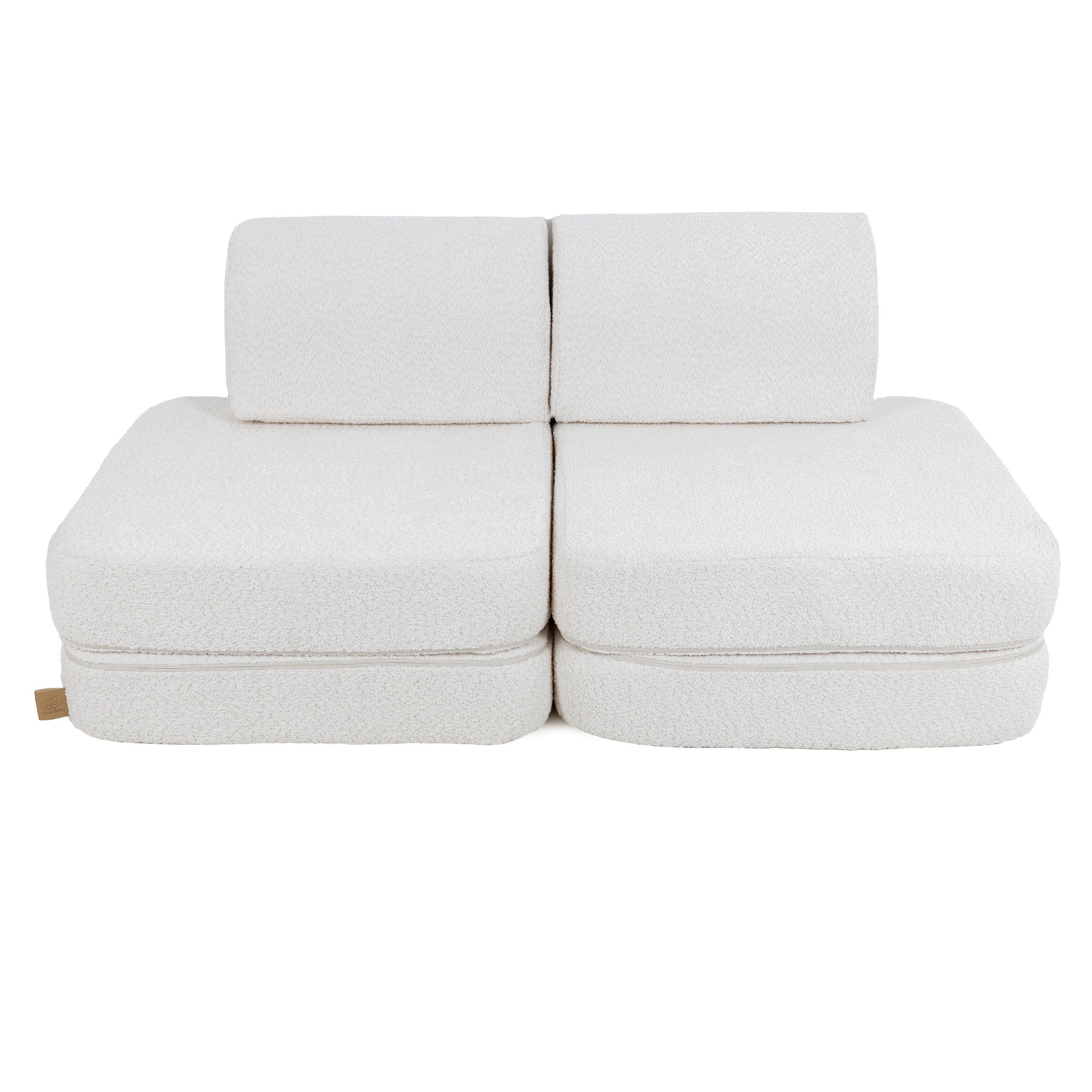 MeowBaby play sofa Mini Max Bouclé - cream/white