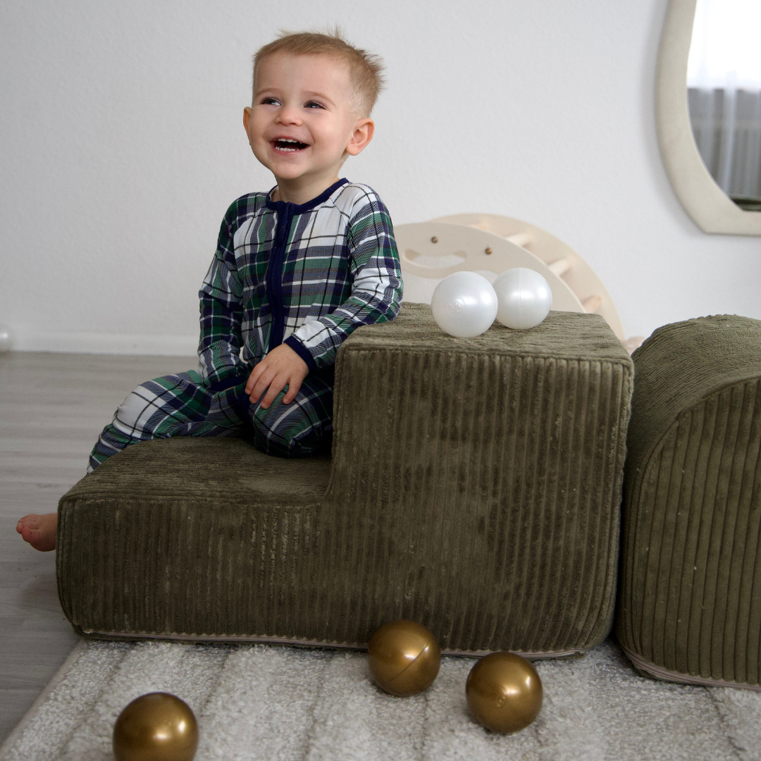 MeowBaby foam play set Aesthetic Cord 3 elements - ecru/beige