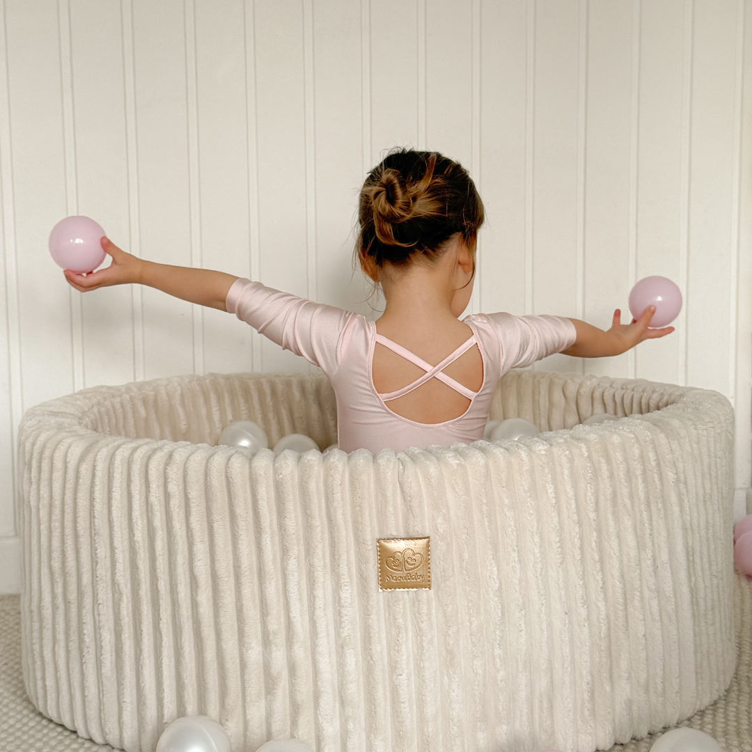 MeowBaby Bällebad Churros 90x30 cm, 200 Bälle - eigene Farbauswahl