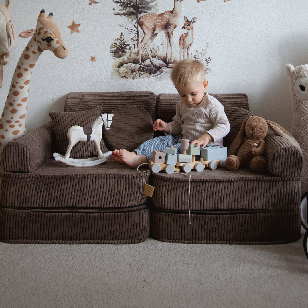 MeowBaby Spielsofa Ästhetik Cord Mini Plus - Classic Cord Edition