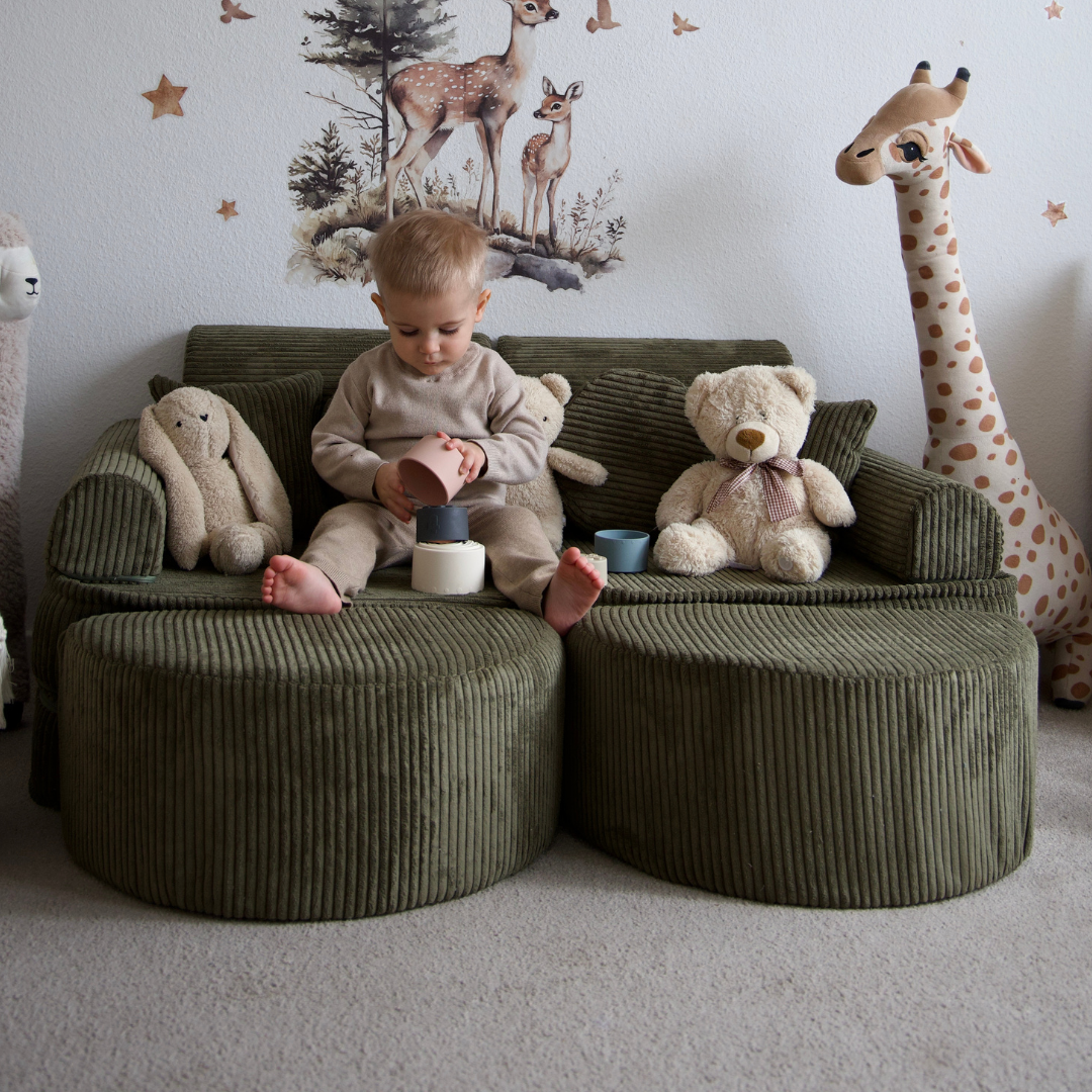 MeowBaby Play Sofa Mini Max Aesthetic Cord - ecru/beige