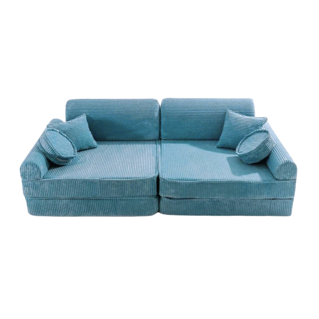 MeowBaby Play Sofa Aesthetic Cord - turquoise