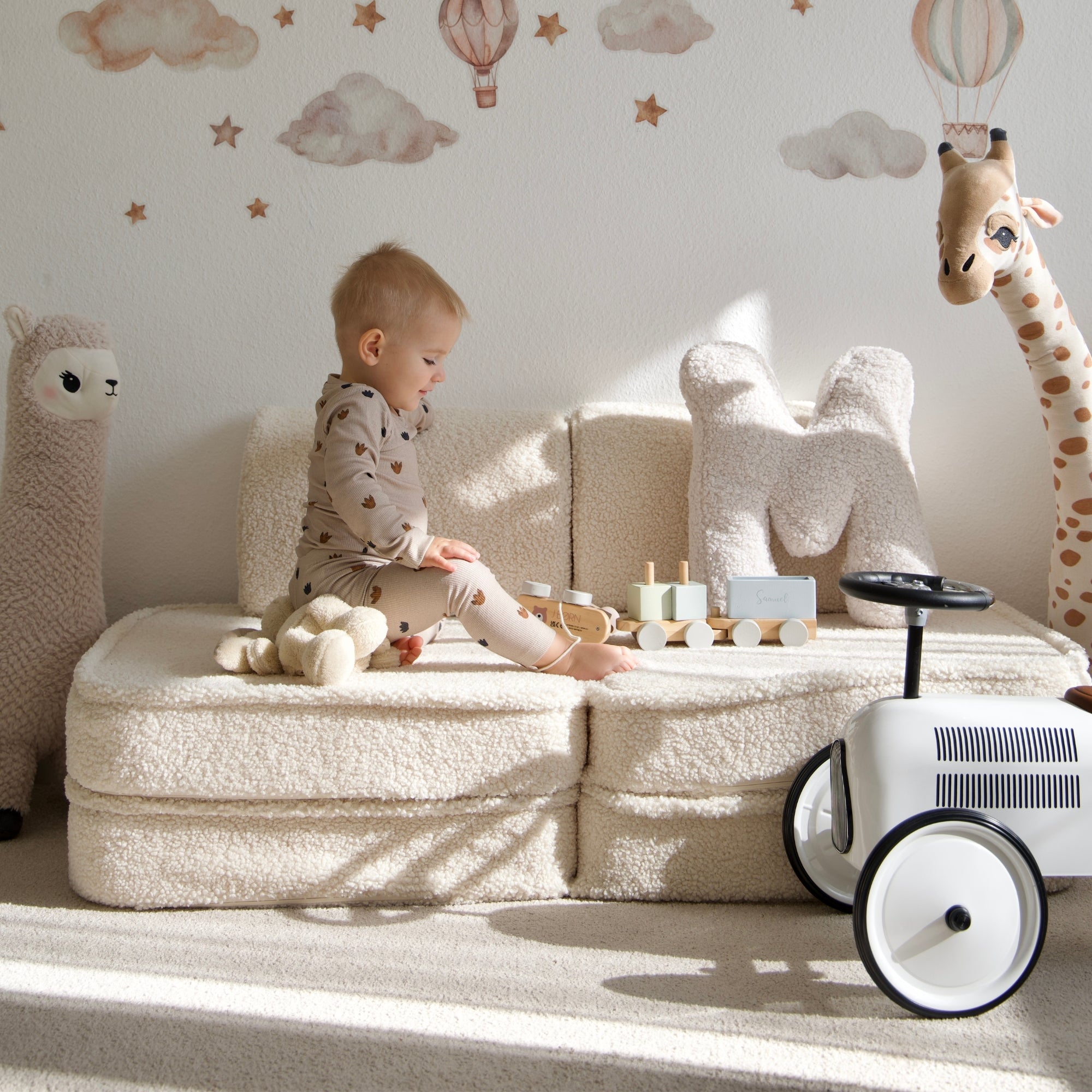 MeowBaby Play Sofa Mini Basic Bearly - beige/cream