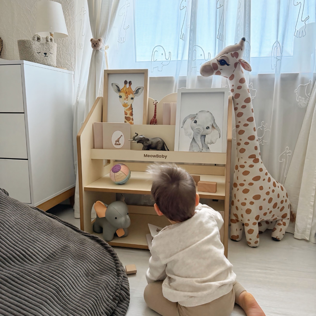 MeowBaby 2-in-1 Montessori-Bücherregal Cloudy