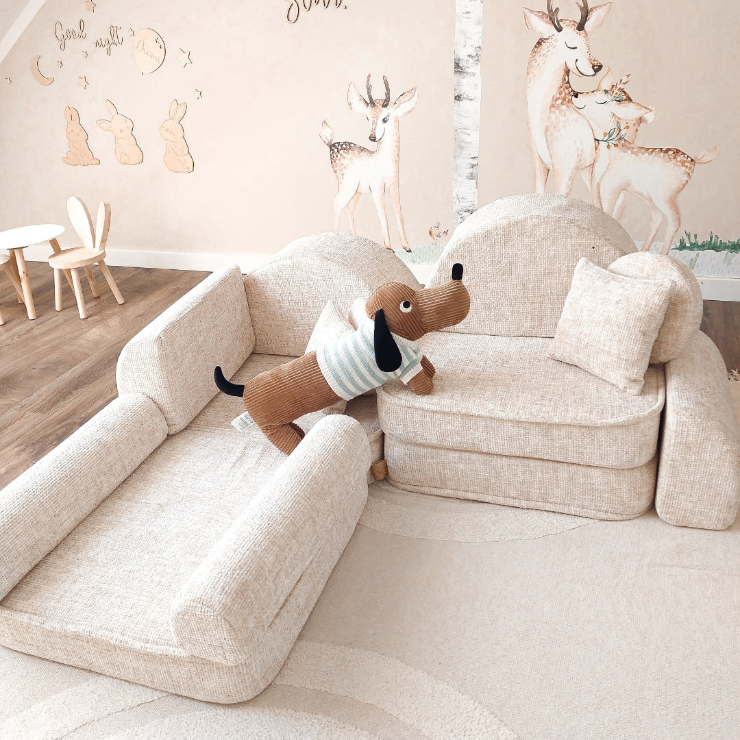 MeowBaby Play Sofa Mini Max Tangle - Marshmallow Beige