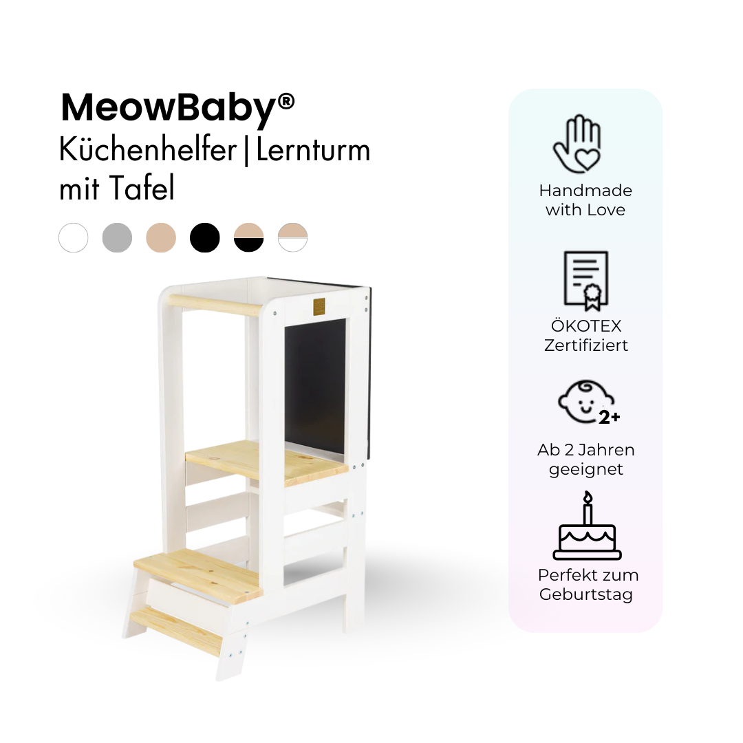 MeowBaby Lernturm/Küchenhelfer mit Tafel