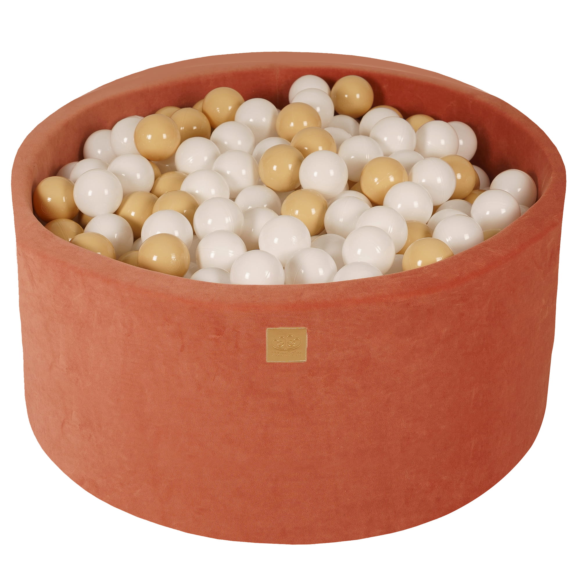 MeowBaby ball pit Velvet ecru 90x40 cm, 300 balls - custom color selection