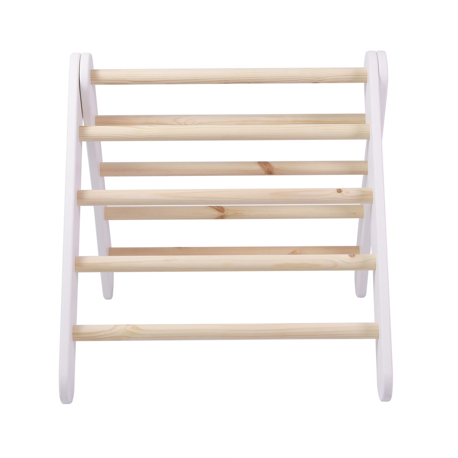MeowBaby Haus mit faltbarer Kinderleiter 60x61 cm - Graublaues Haus, Leiter Weiß
