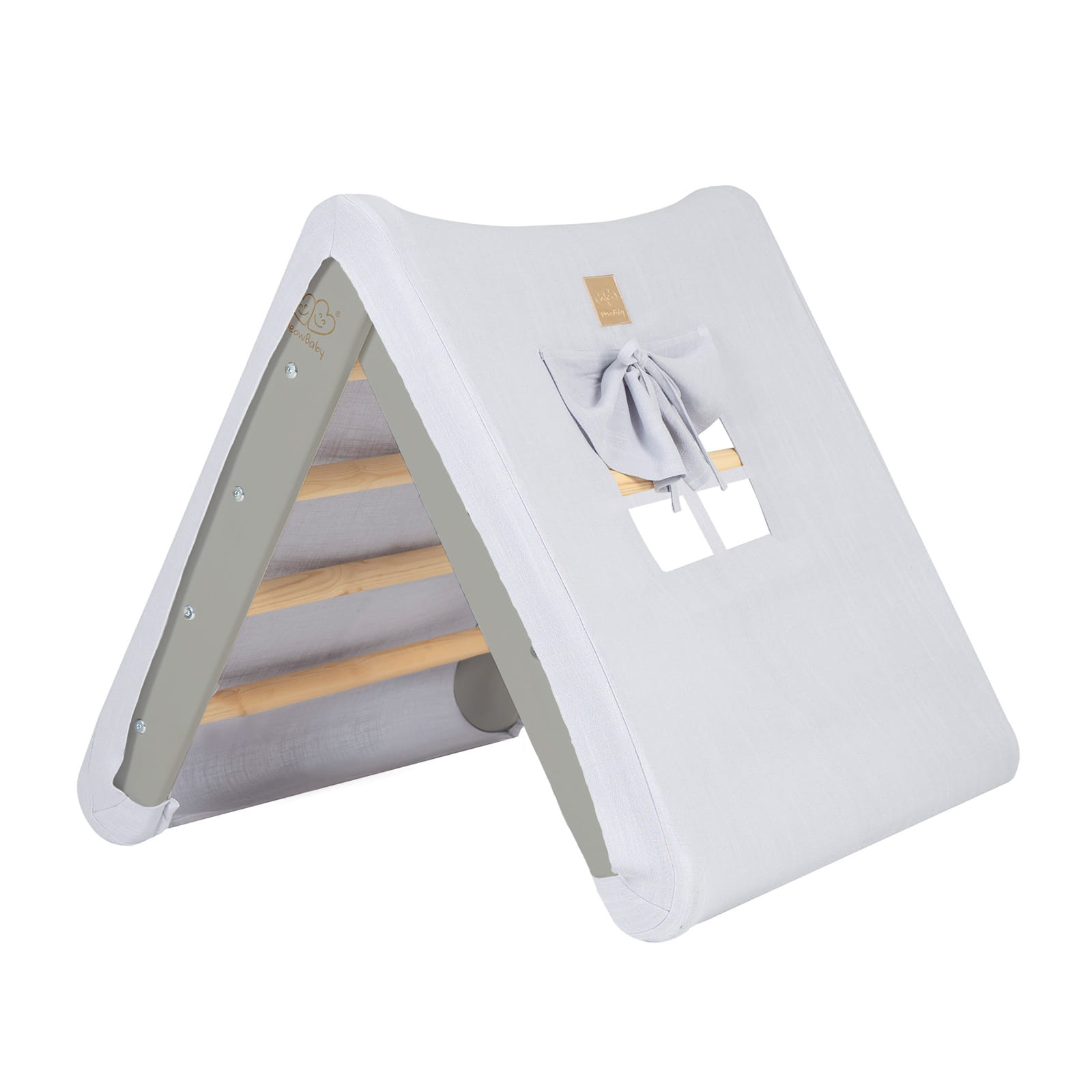 MeowBaby Haus mit faltbarer Kinderleiter 60x61 cm