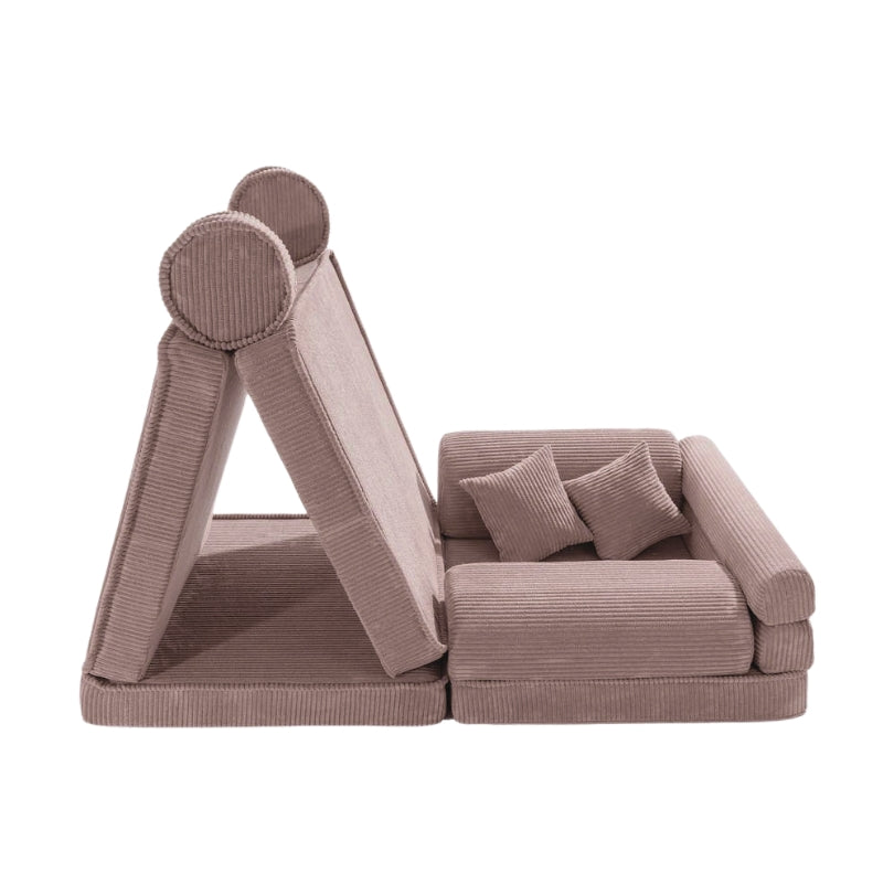 MeowBaby Spielsofa Ästhetik Cord - powder pink
