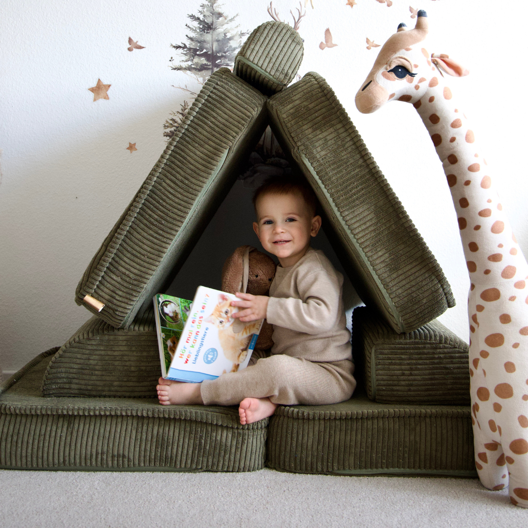 MeowBaby Play Sofa Mini Max Aesthetic Cord - ecru/beige