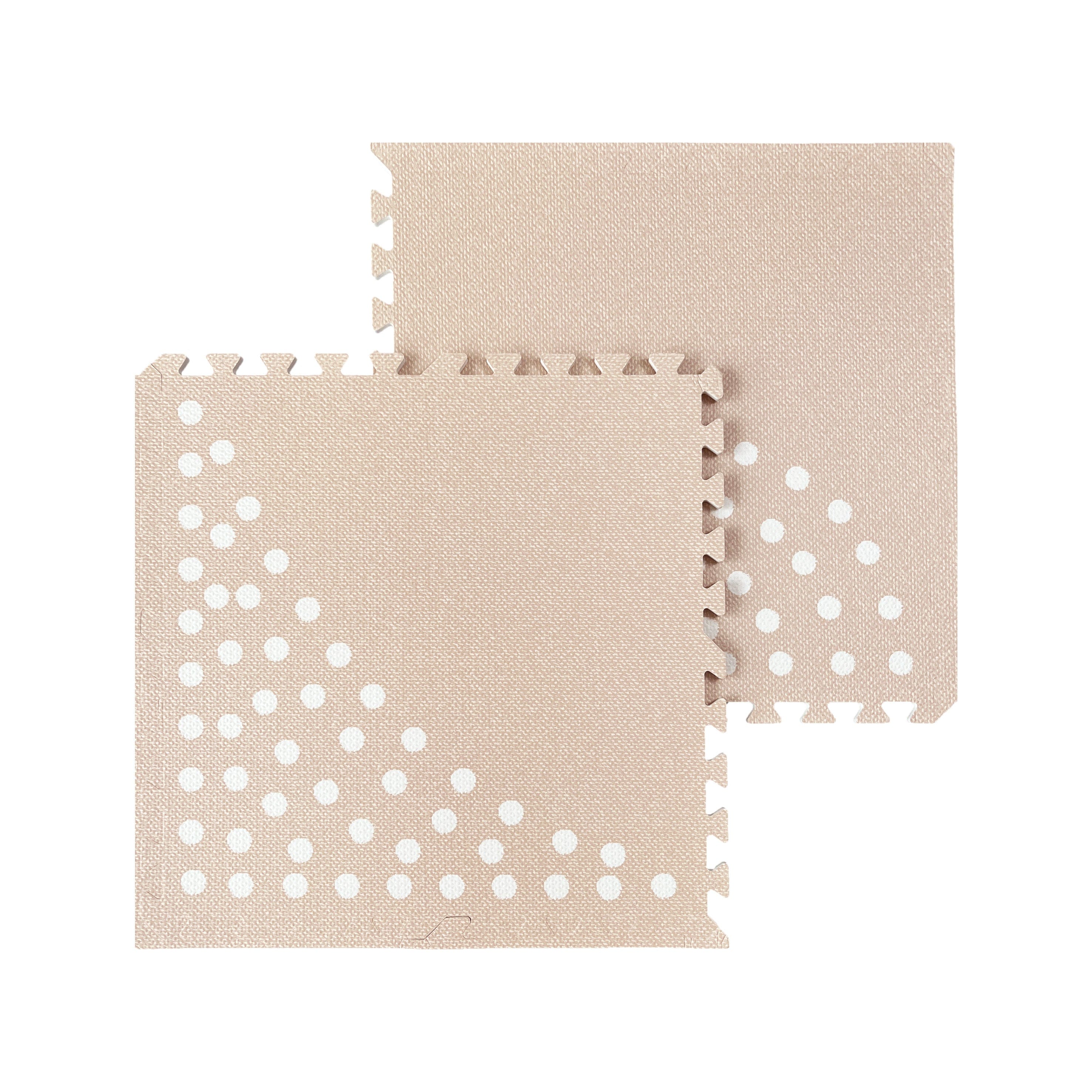 MeowBaby Puzzlematte 120x180 cm, 6 Elemente – beige, gepunktet
