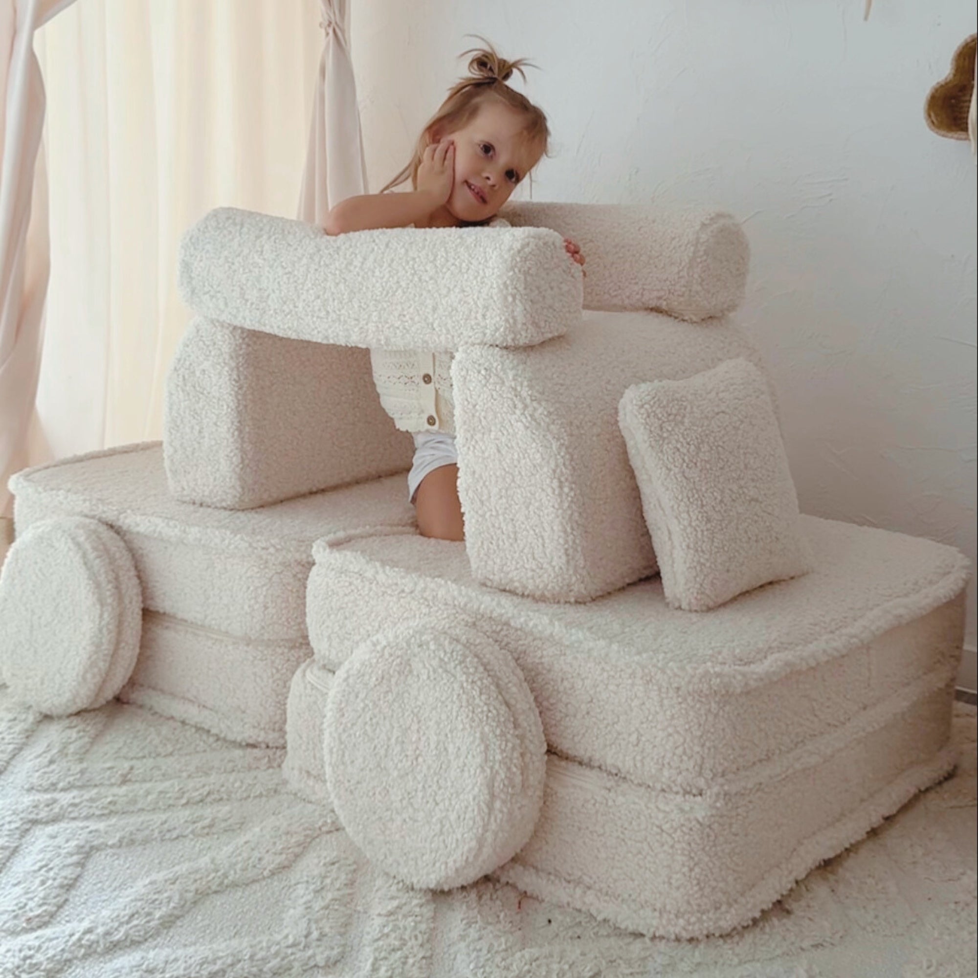 MeowBaby Play Sofa Mini Plus Bearly - beige/cream