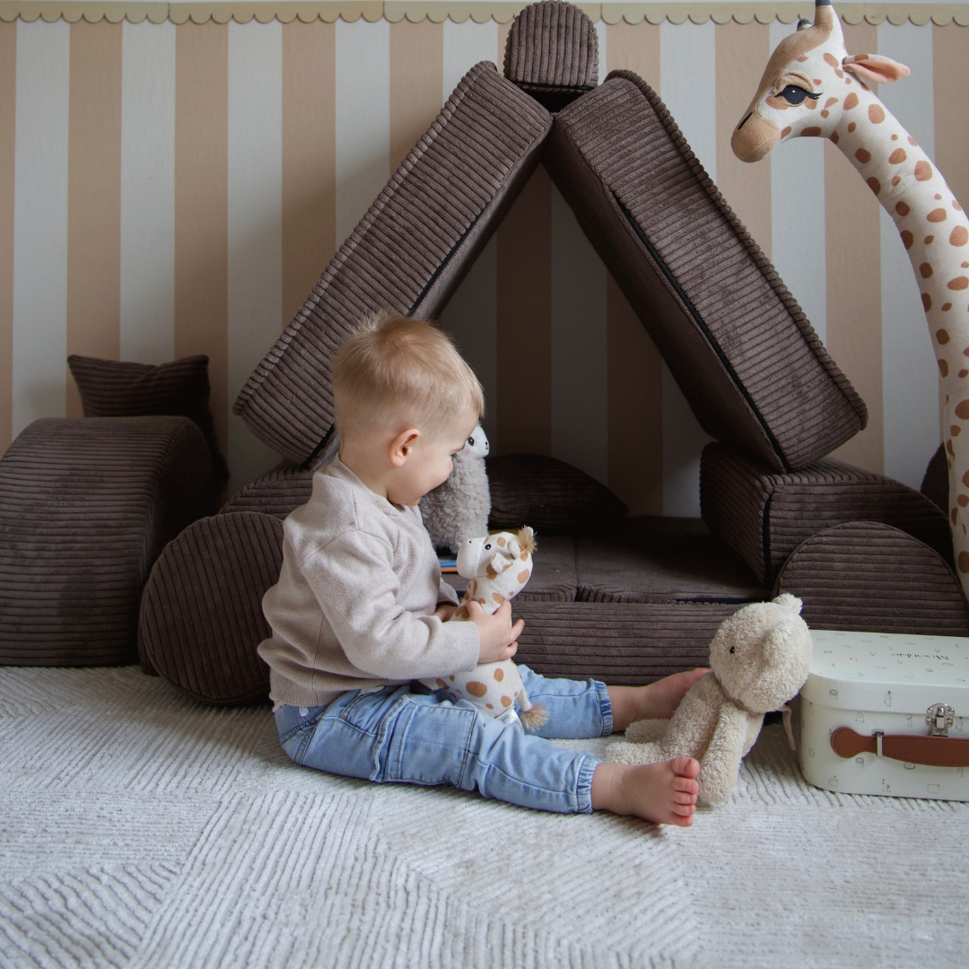 MeowBaby Play Sofa Mini Max Aesthetic Cord - ecru/beige